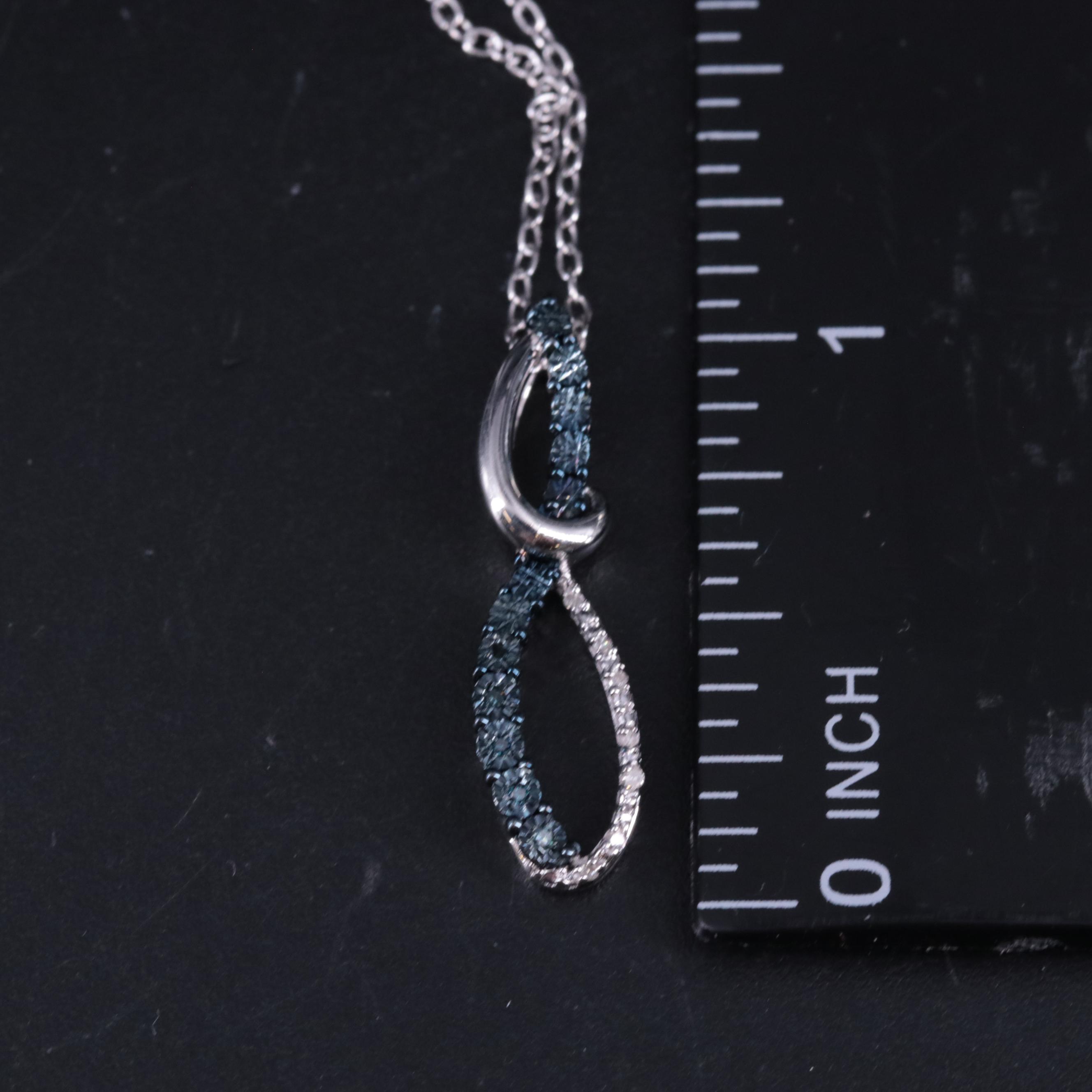 Sterling 0.03 CTW Diamond Pendant Necklace