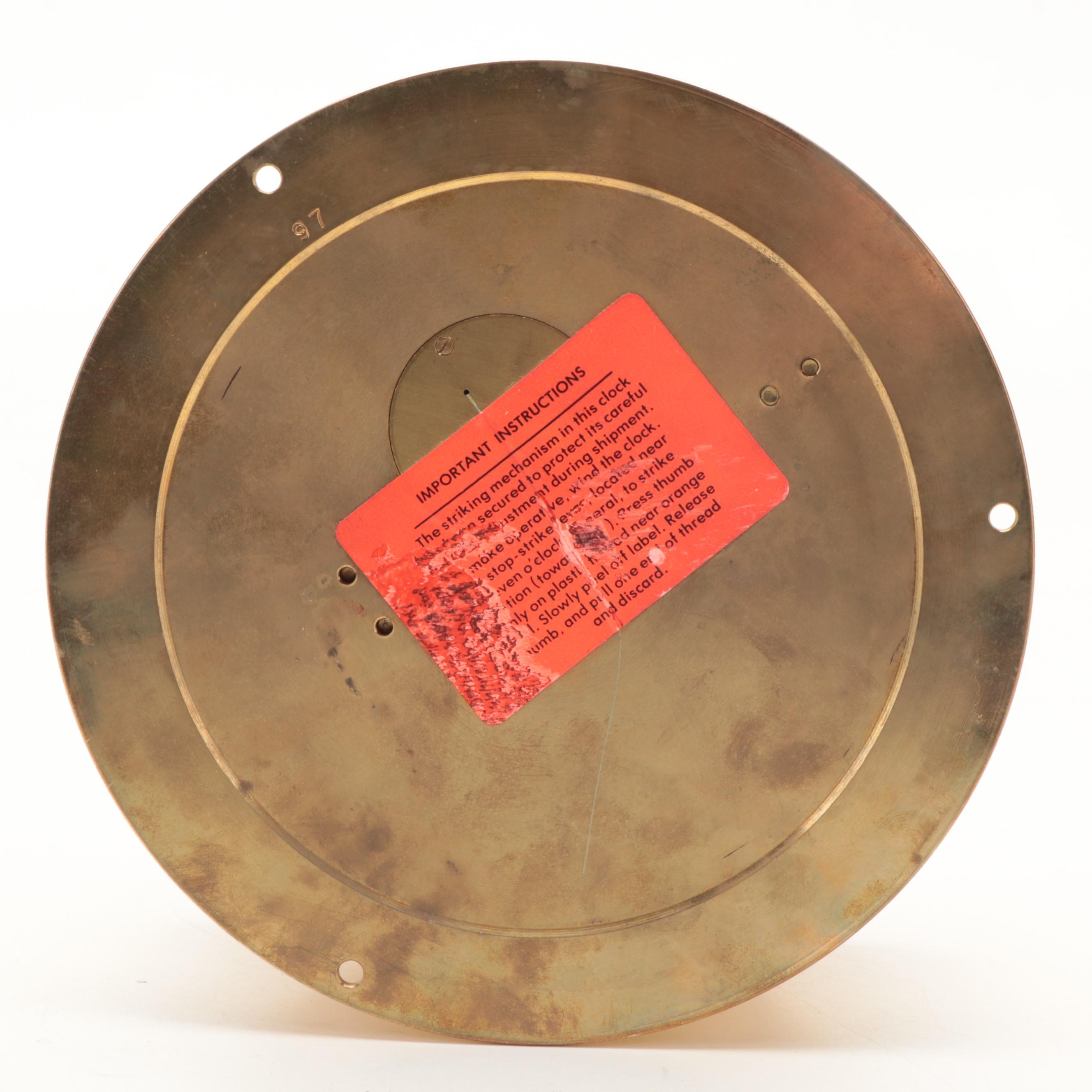 Chelsea Shipstrike Brass Nautical Clock