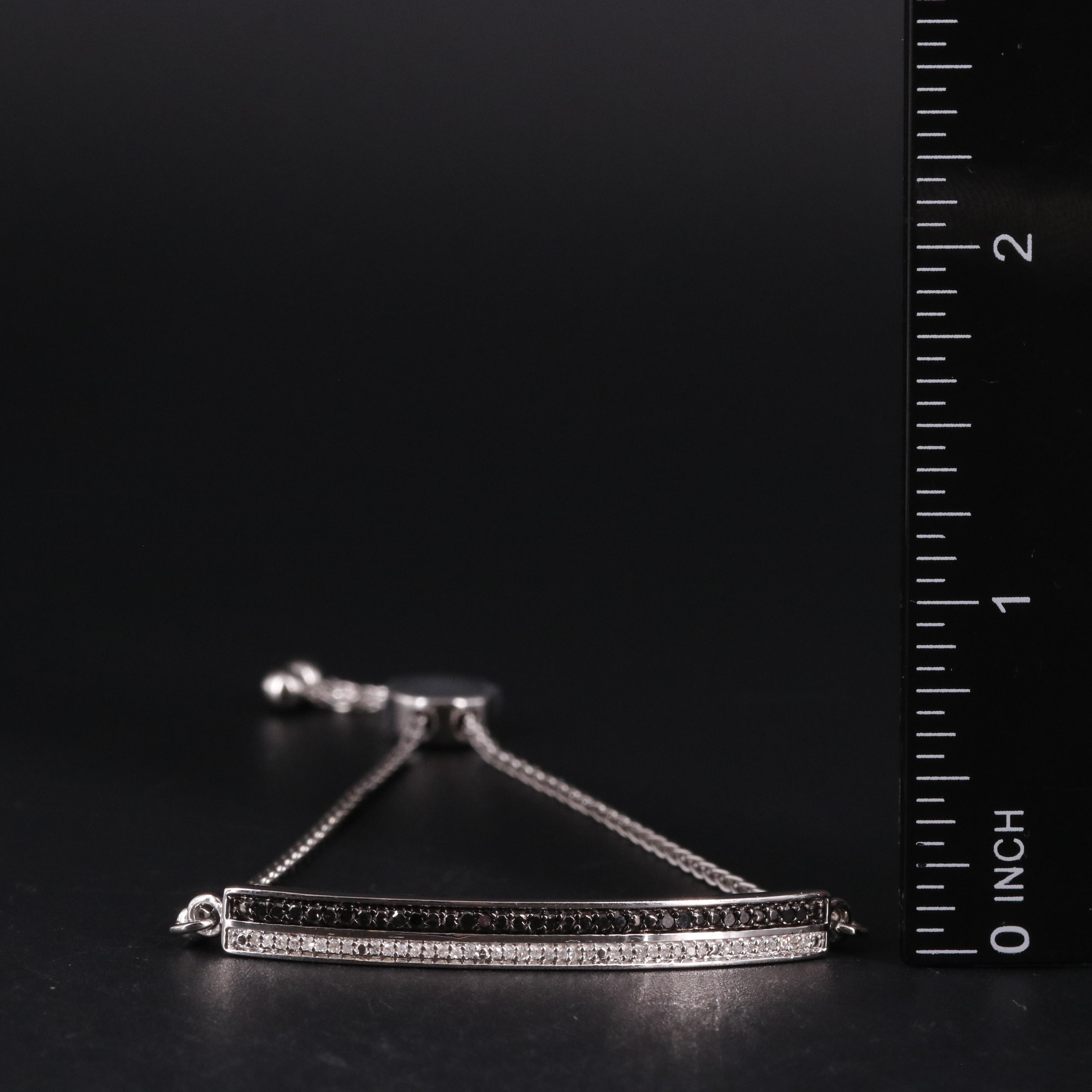 Sterling Diamond ID Bracelet