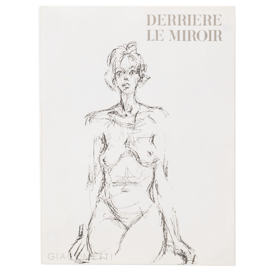 Alberto Giacometti Lithograph Cover for "Derrière le Miroir," 1961