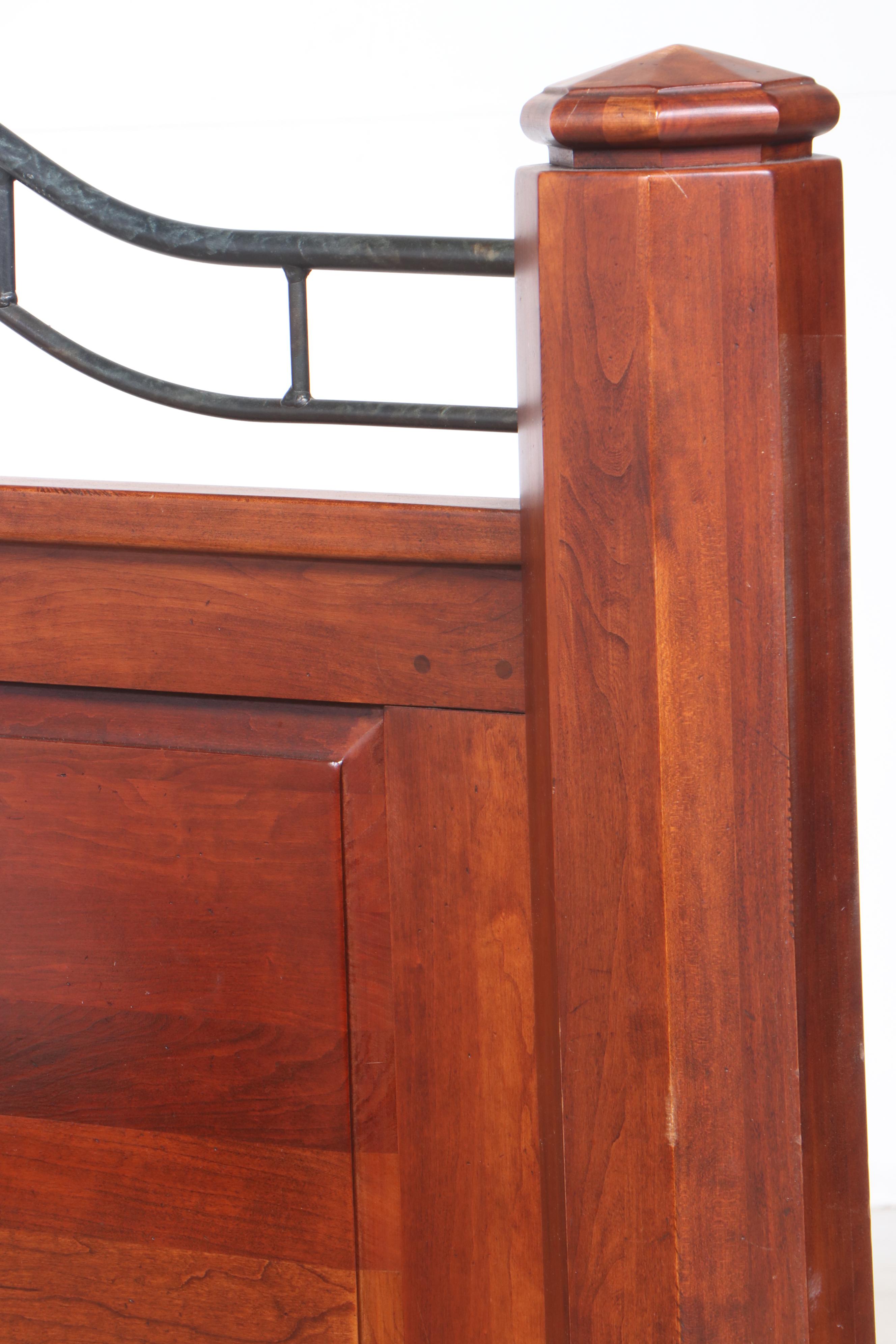 Bob Timberlake for Lexington King-Size Cherry Bed Frame with Metal Rail