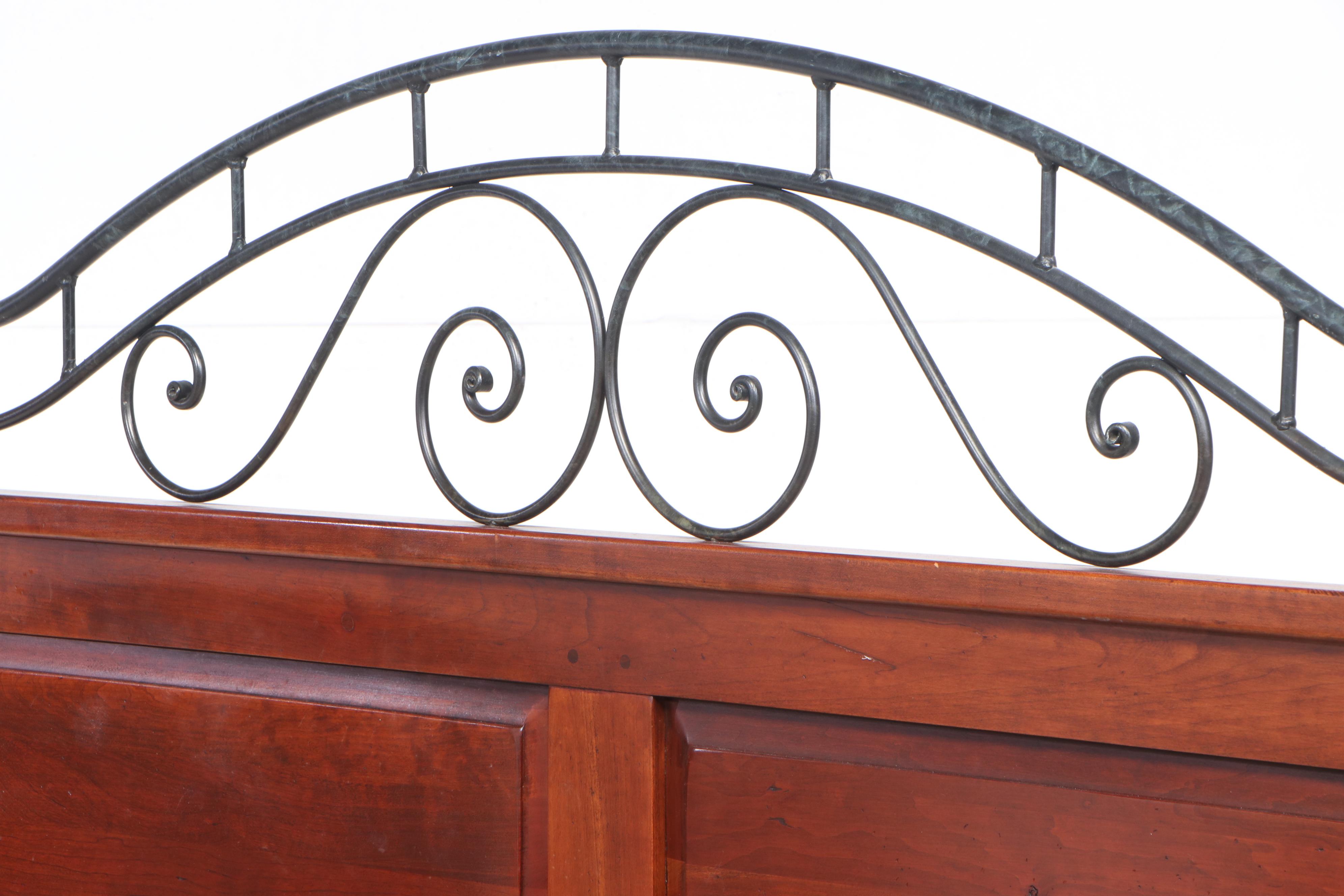 Bob Timberlake for Lexington King-Size Cherry Bed Frame with Metal Rail