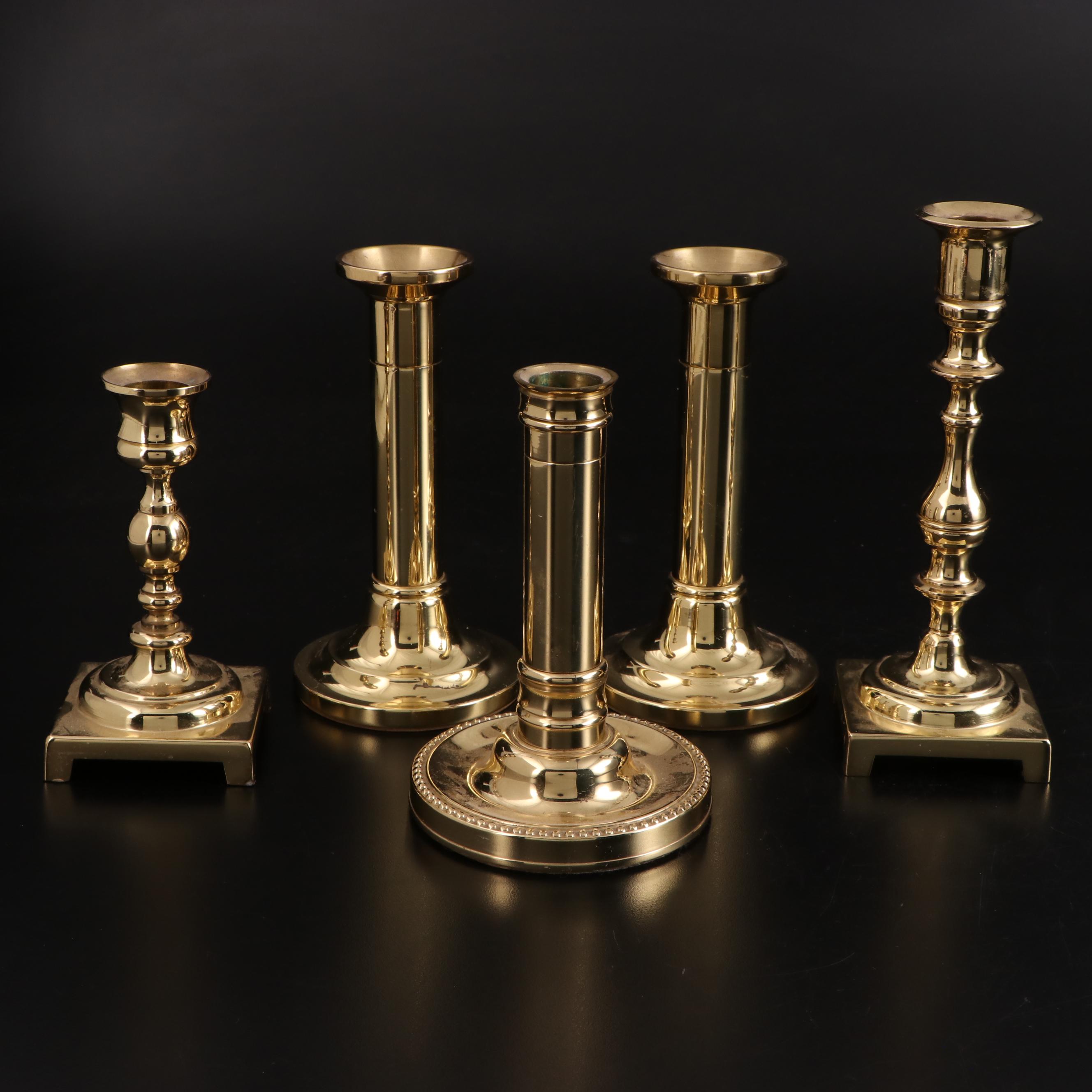 Baldwin and Other Brass Candlestick Collection