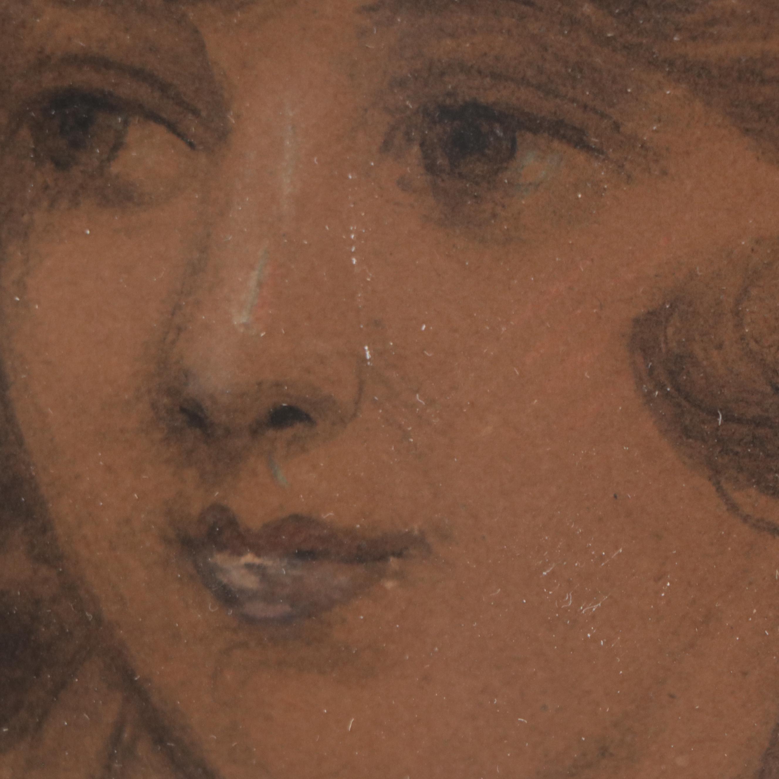 Leon Lippert Portrait Charcoal and Pastel Drawing