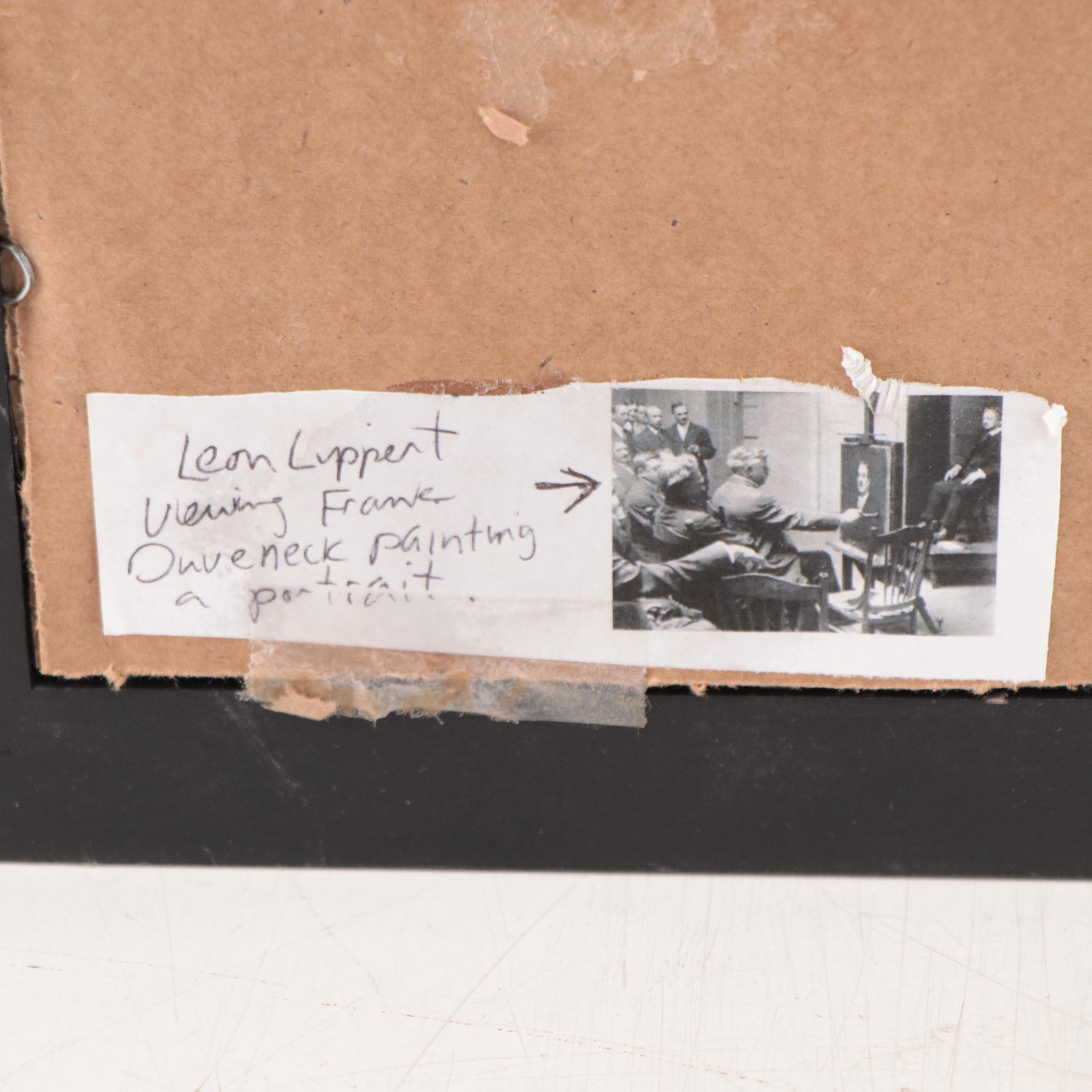 Leon Lippert Portrait Charcoal and Pastel Drawing