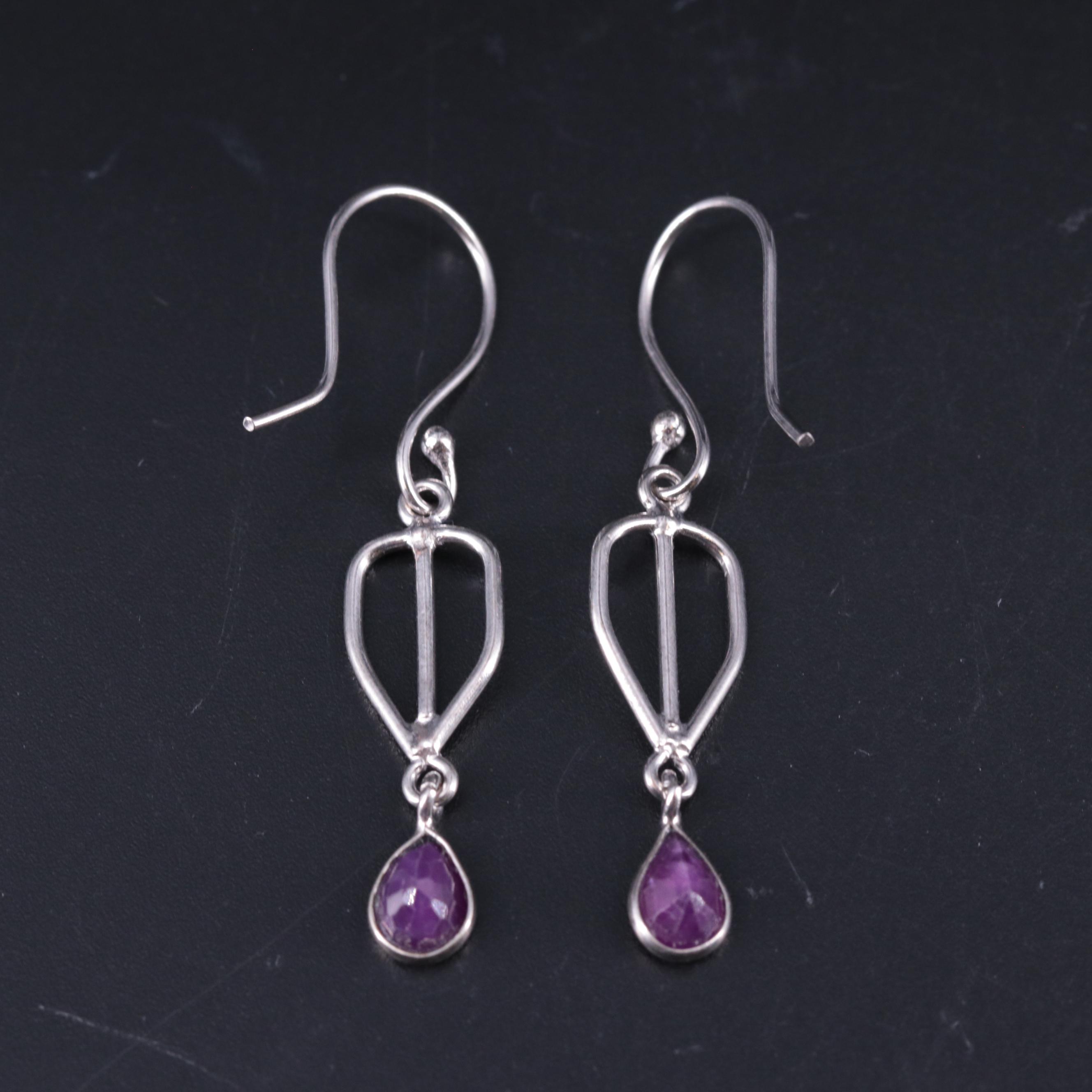 Ruby Dangle Earrings