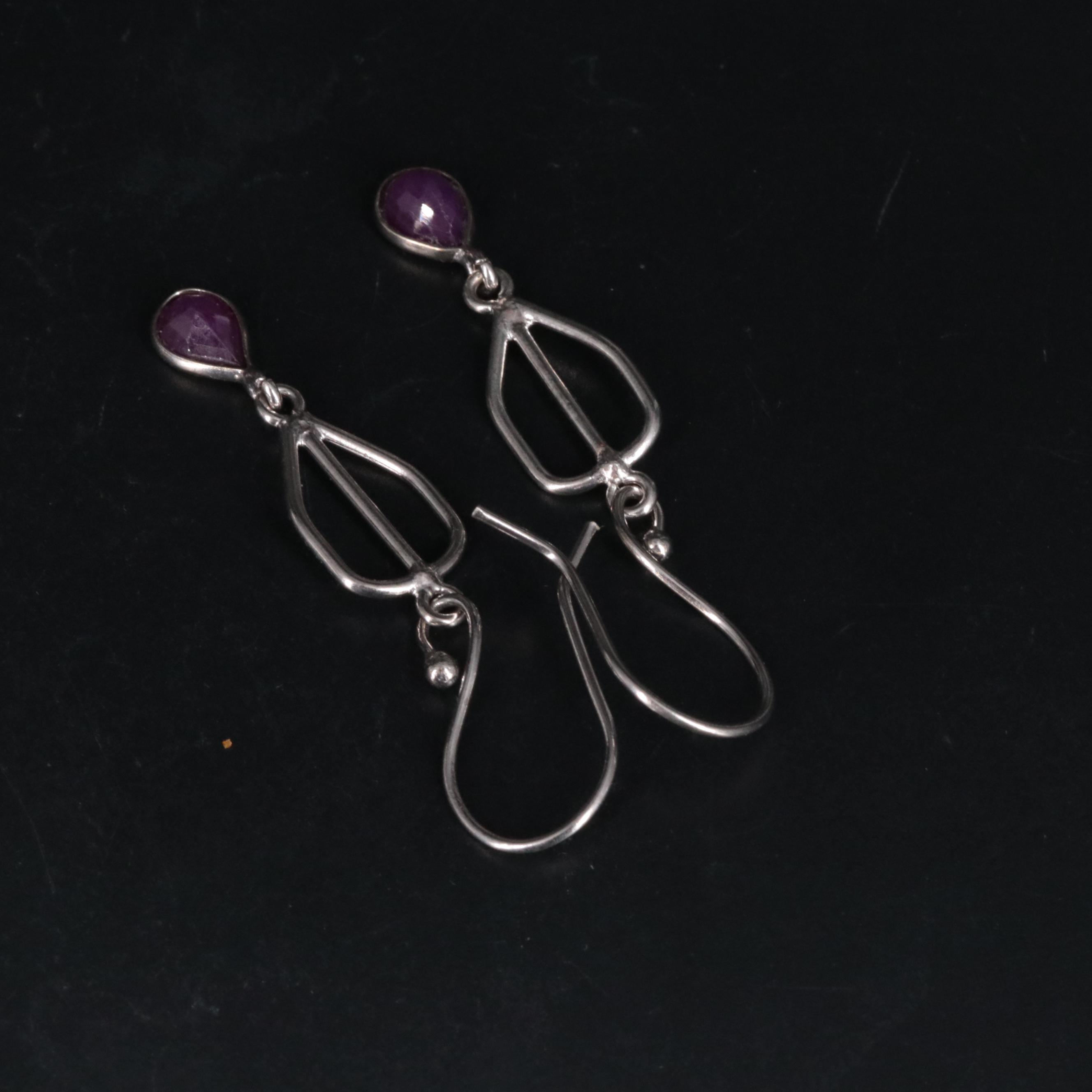 Ruby Dangle Earrings