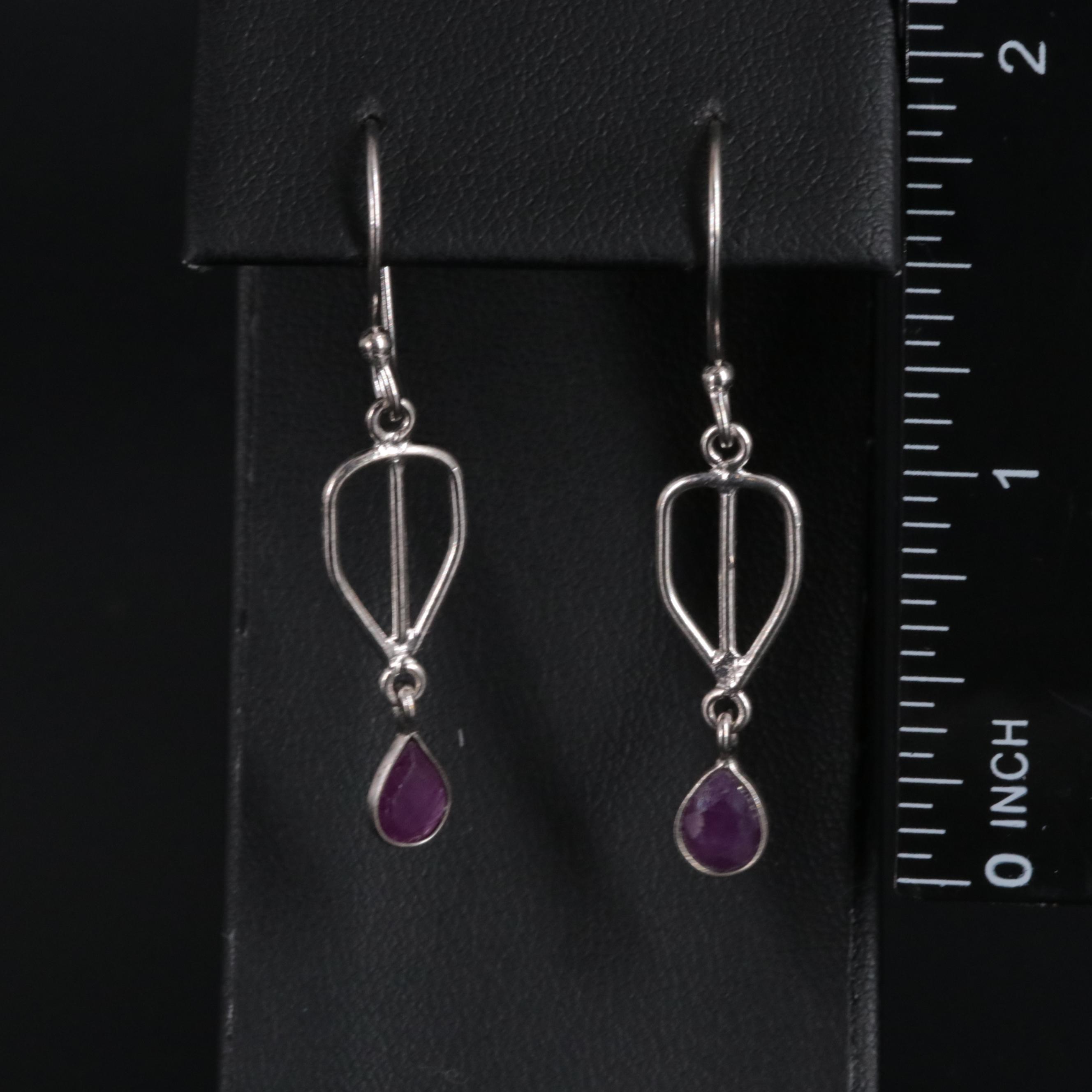 Ruby Dangle Earrings