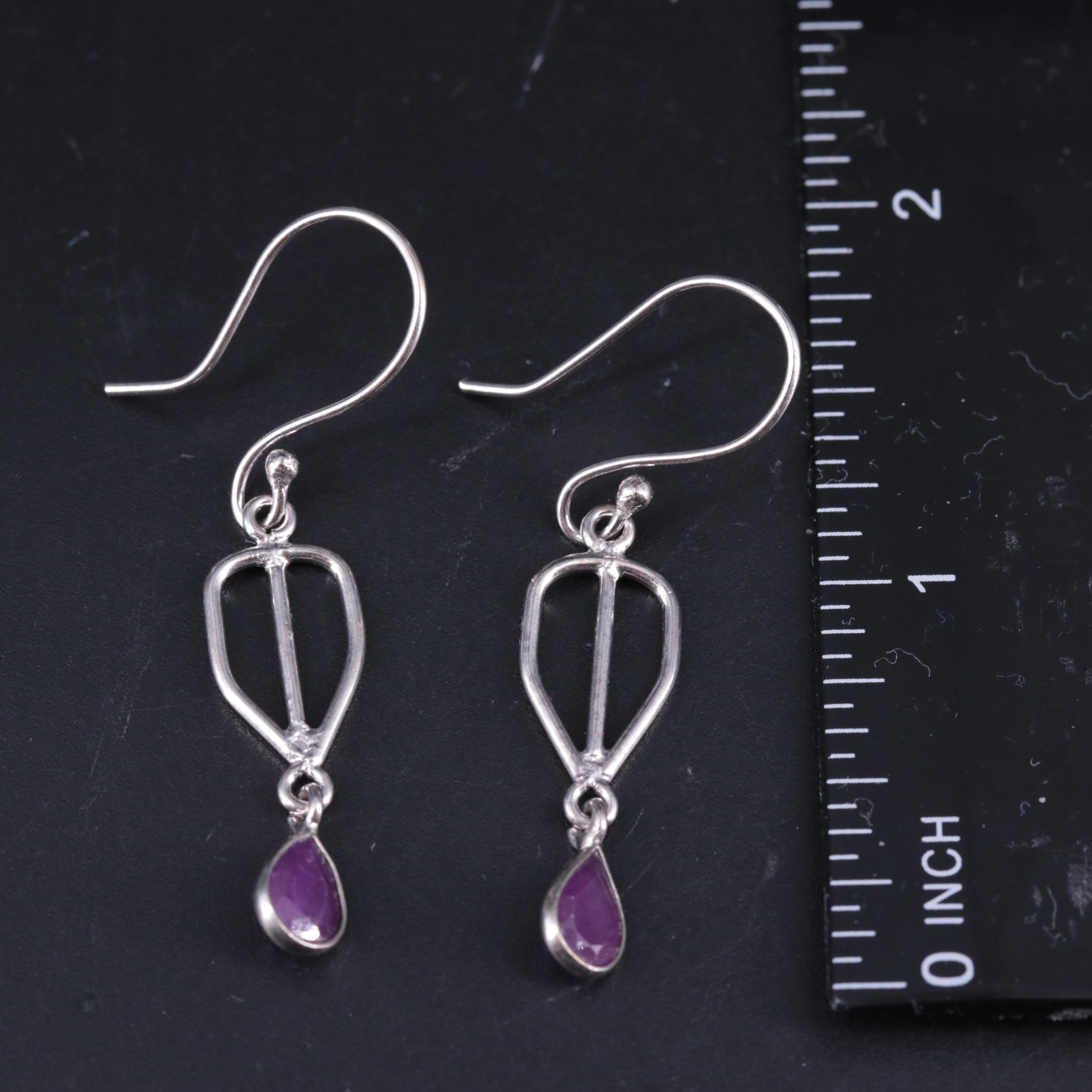 Ruby Dangle Earrings