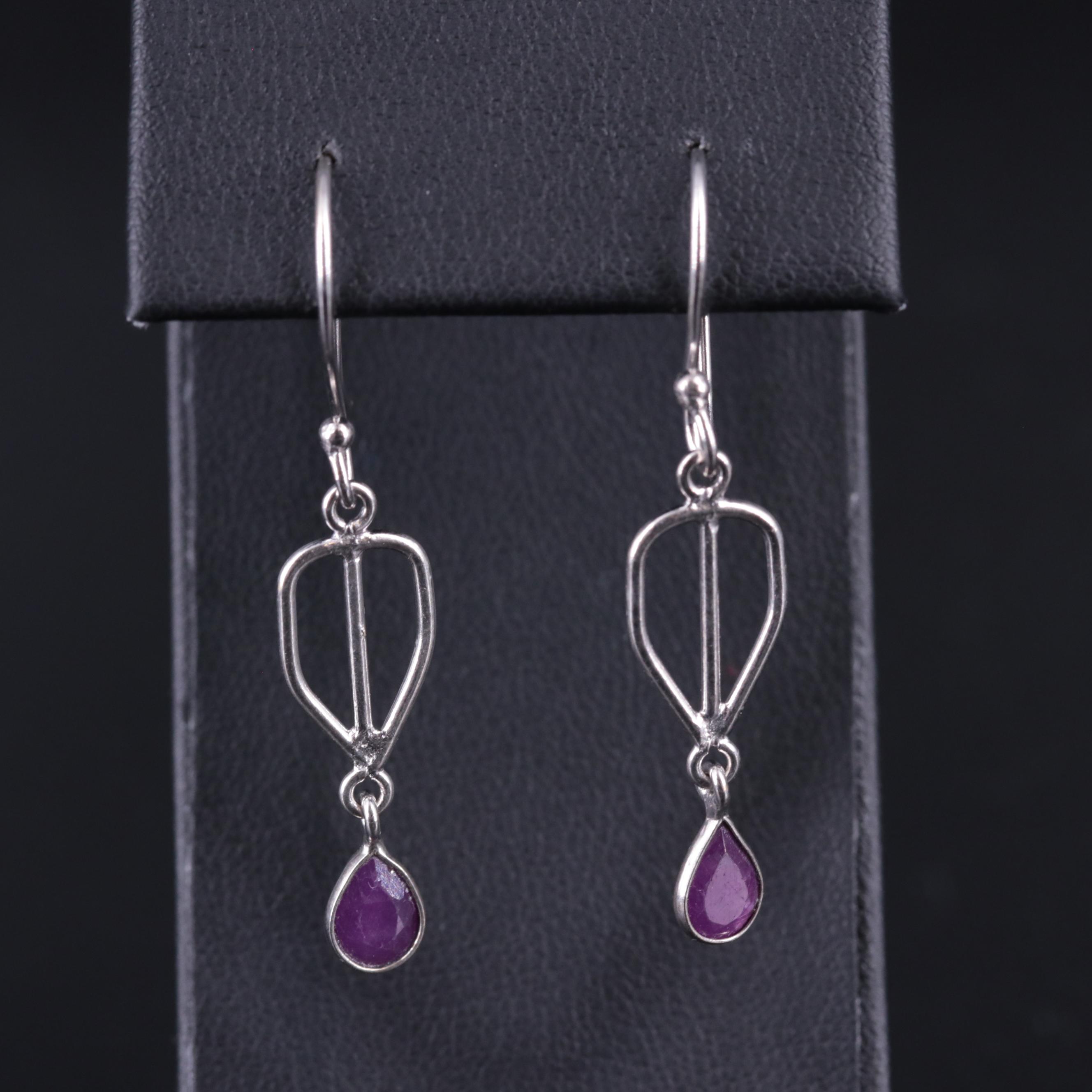 Ruby Dangle Earrings