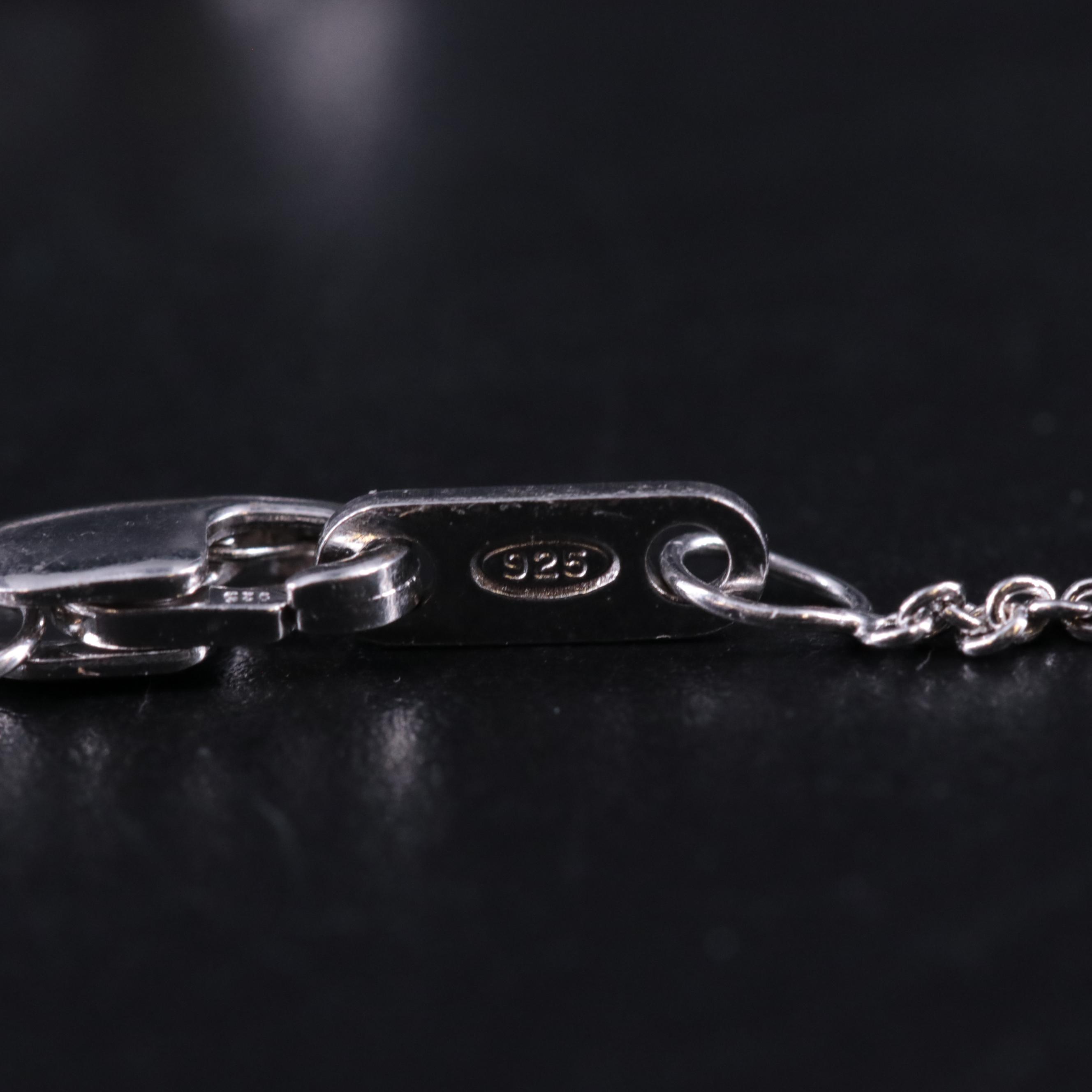 Sterling Silver 0.13 CTW Diamond Owl Pendant Necklace