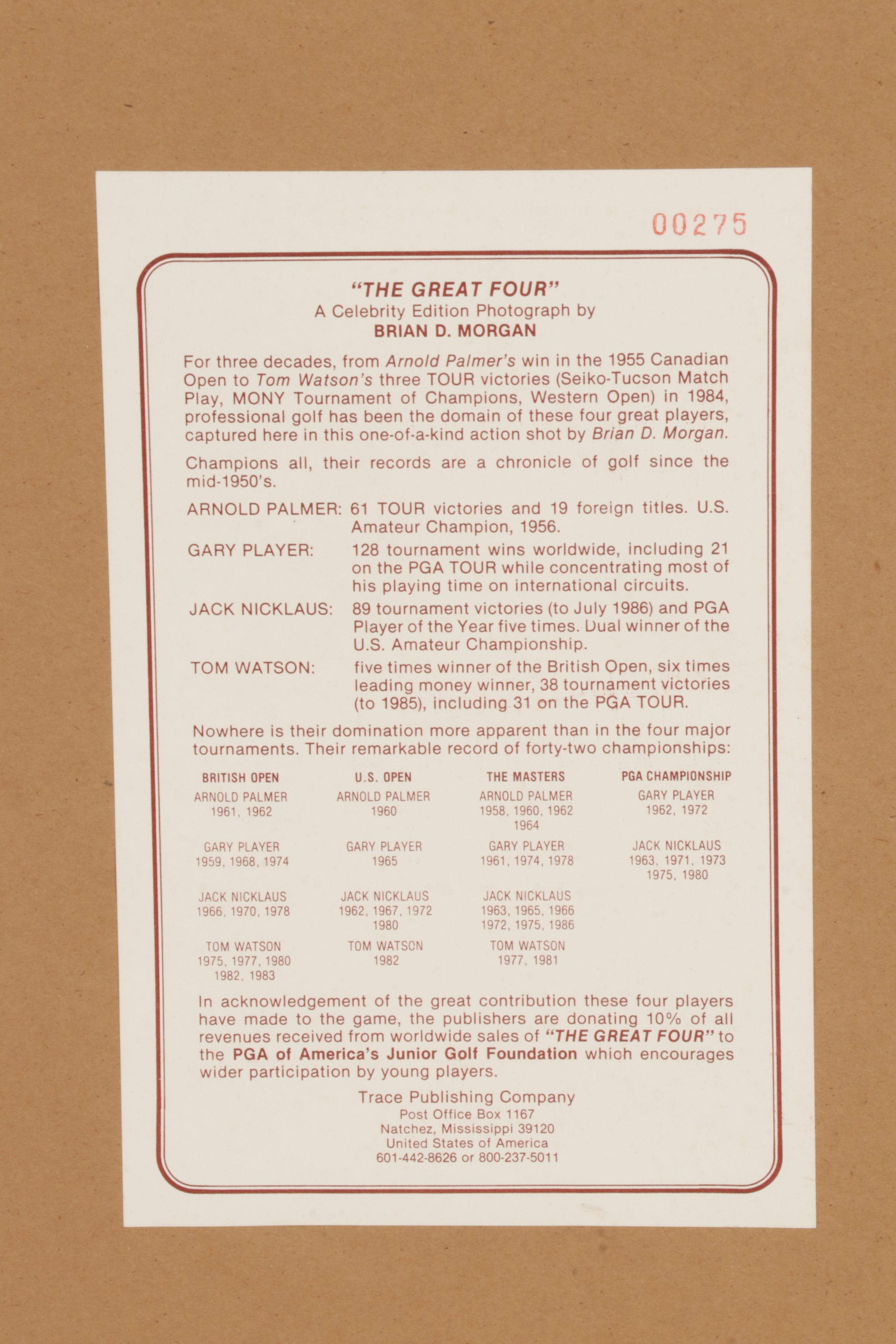 Brian D. Morgan Color Photograph "The Great Four," Late 20th Century