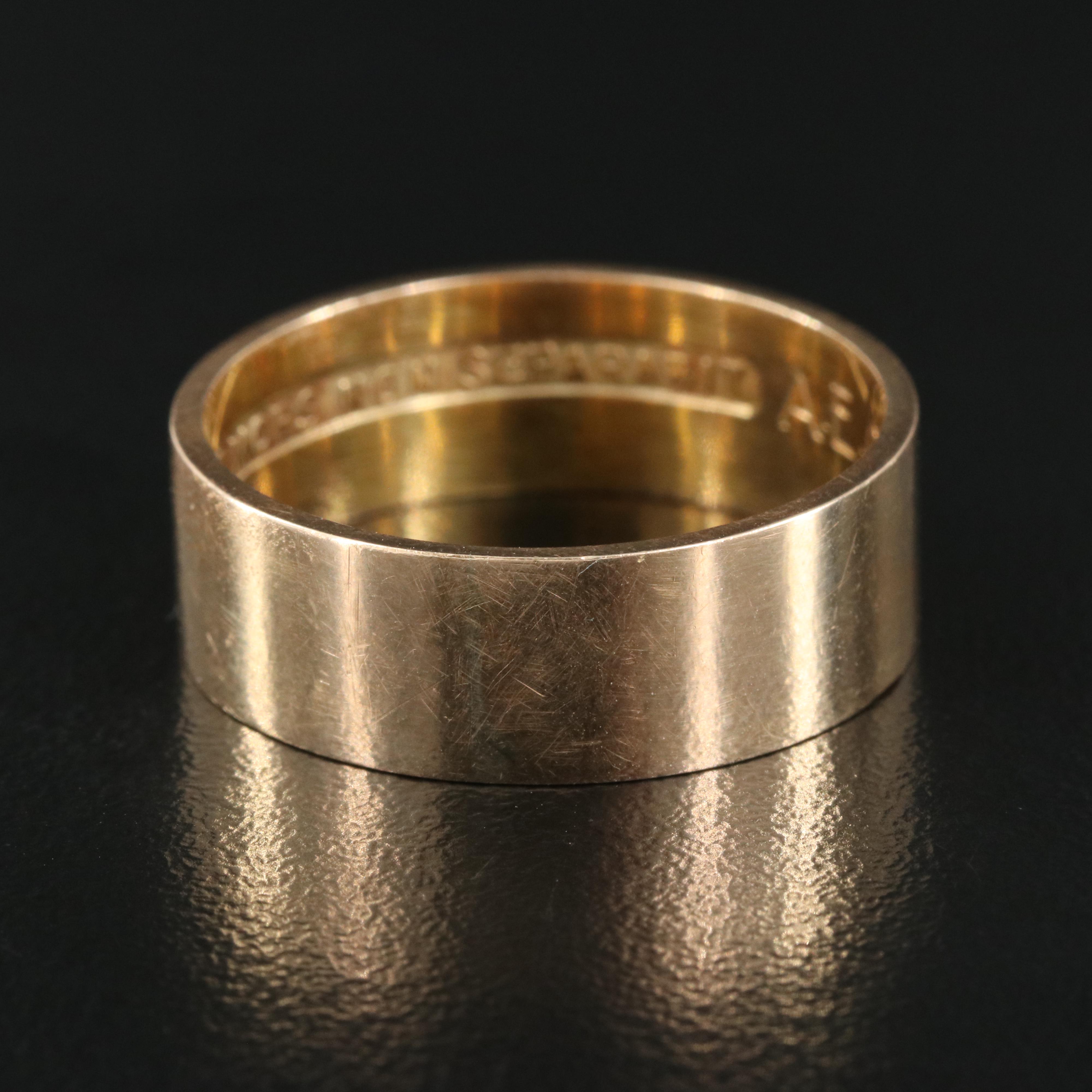 14K Virtus Junxit Mors Non Separabit Masonic Band