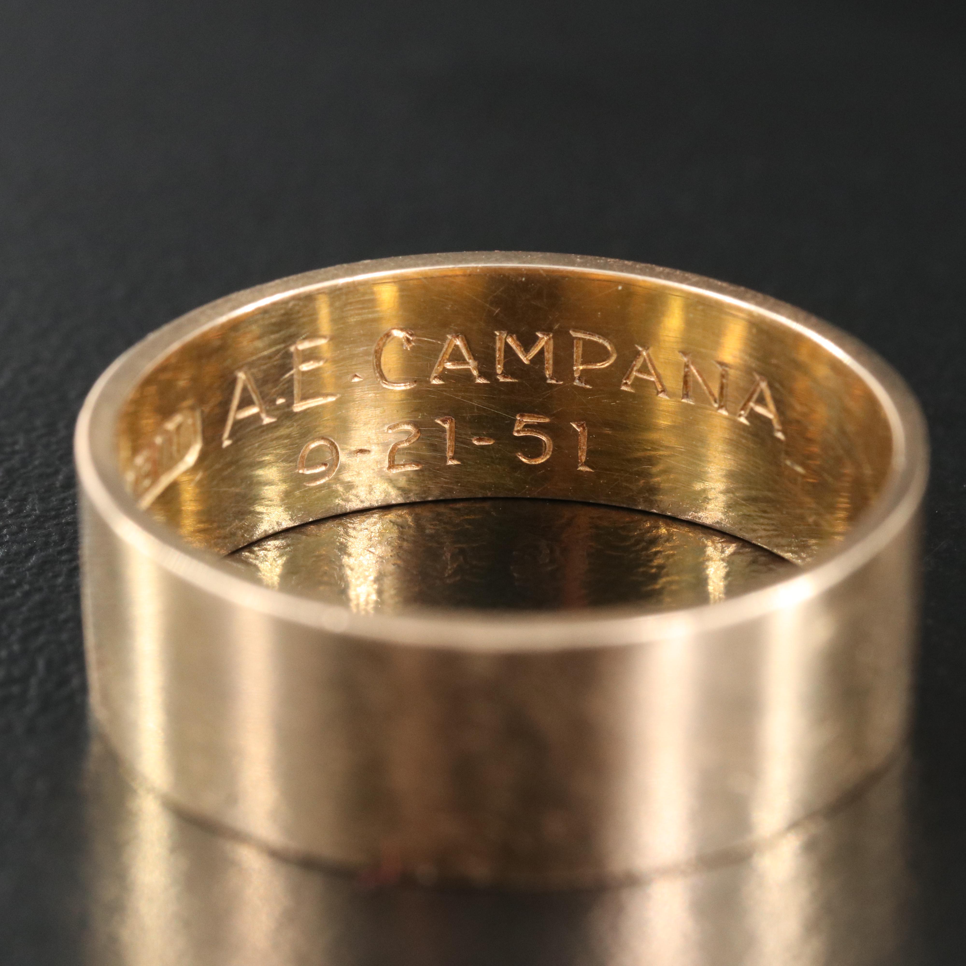 14K Virtus Junxit Mors Non Separabit Masonic Band