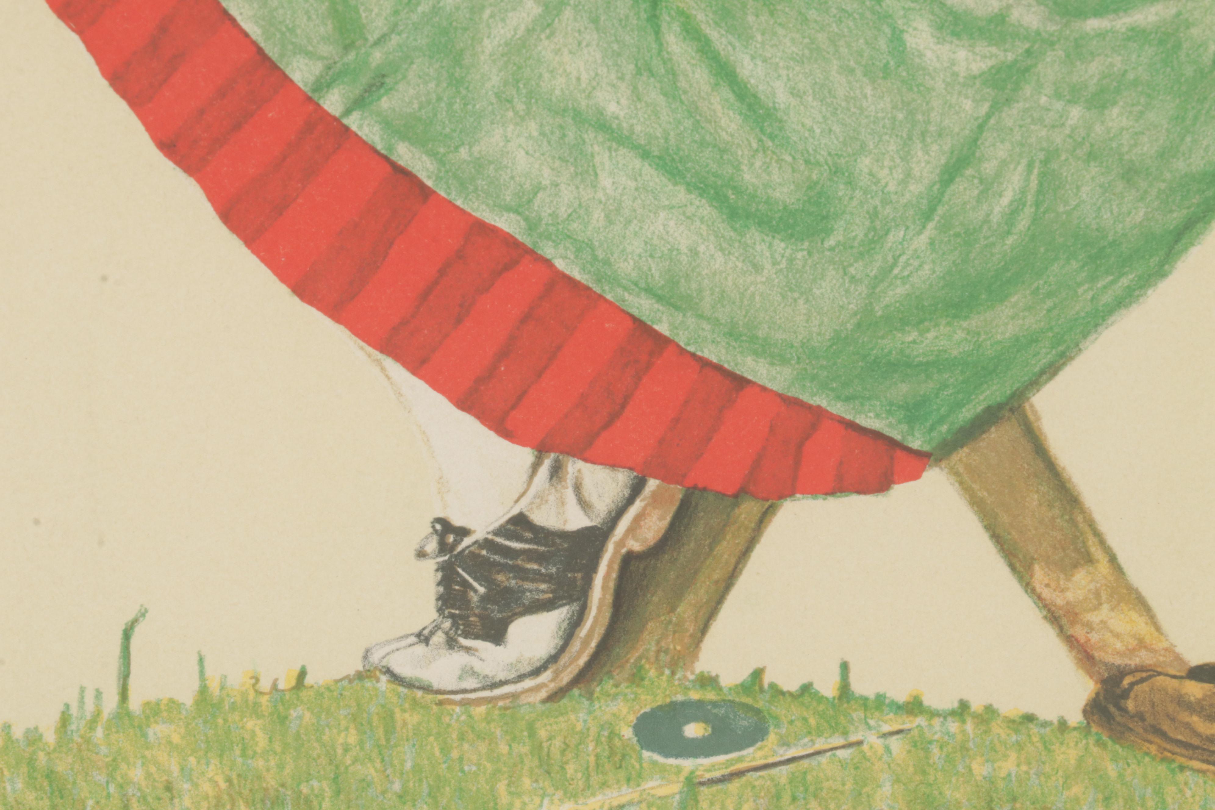 Norman Rockwell Color Lithograph "Hayseed Critic," Circa 1977