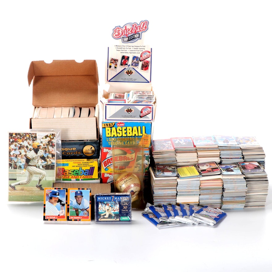 Upper Deck, Other Baseball and Football Cards with Jackie Robinson Ball and More