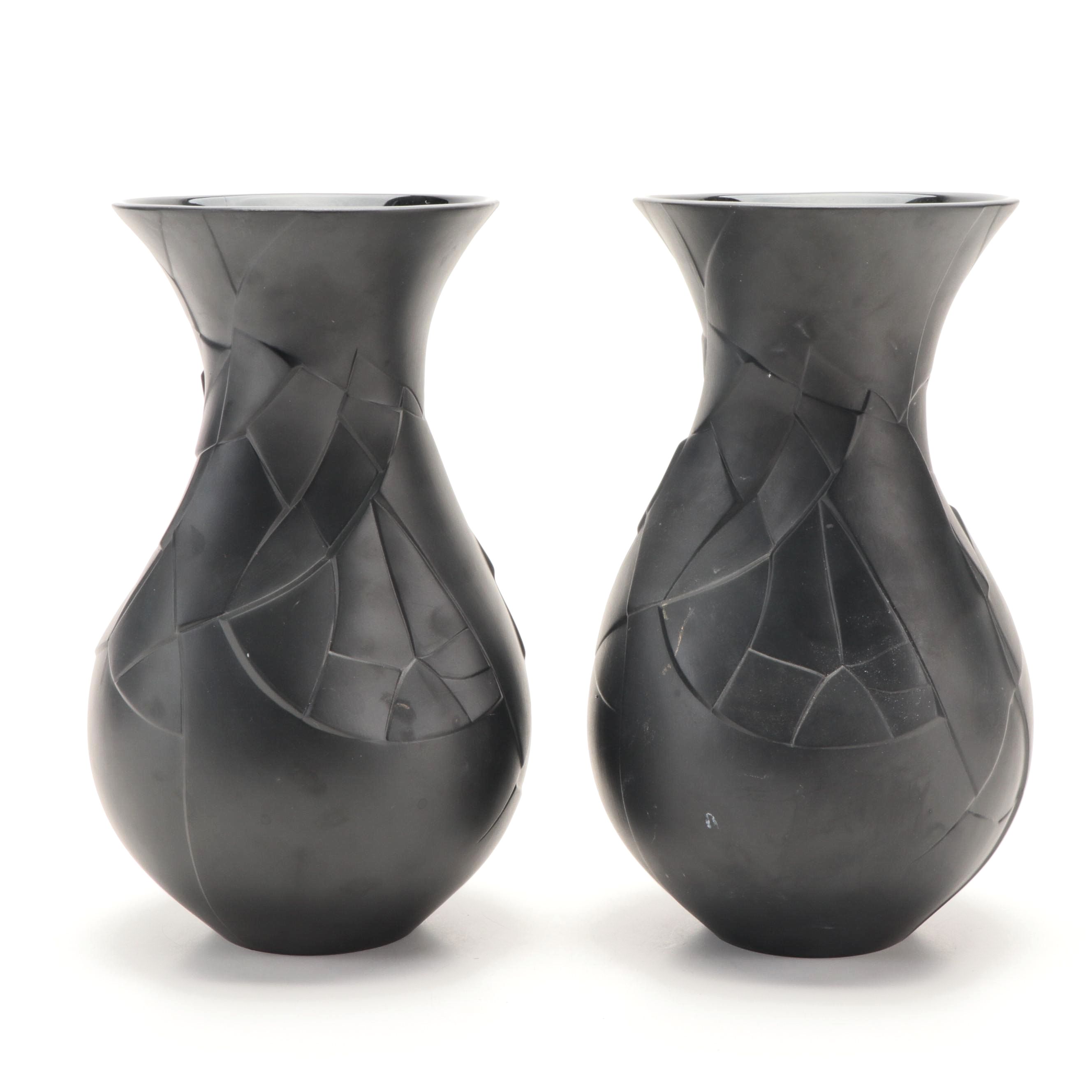Rosenthal Studio Line "Vases of Phases" Black Porcelain Vases EBTH