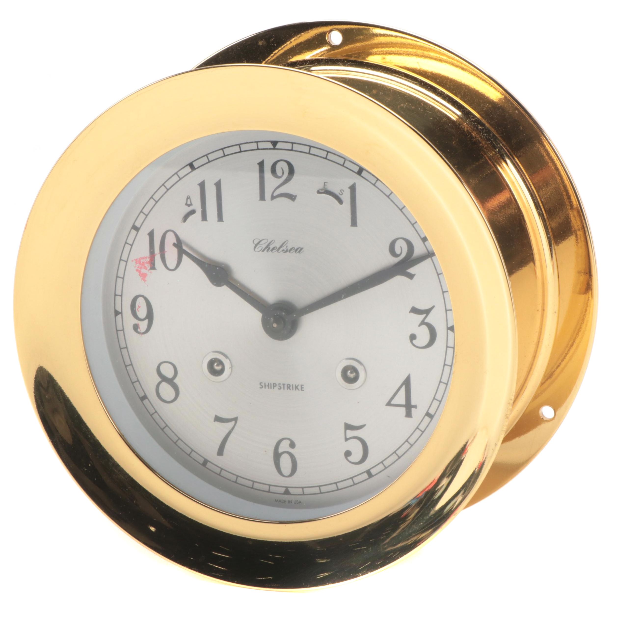 Chelsea Shipstrike Brass Nautical Clock