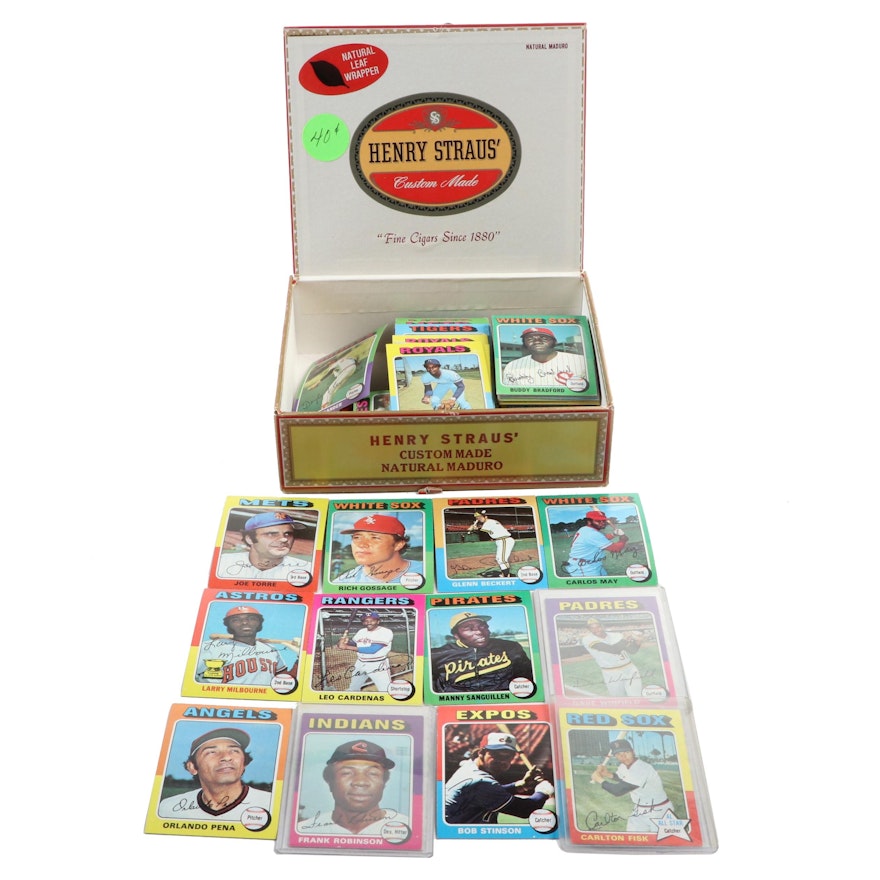 1975 Topps Baseball Cards Including Robinson, Carlton, Winfield and More Stars