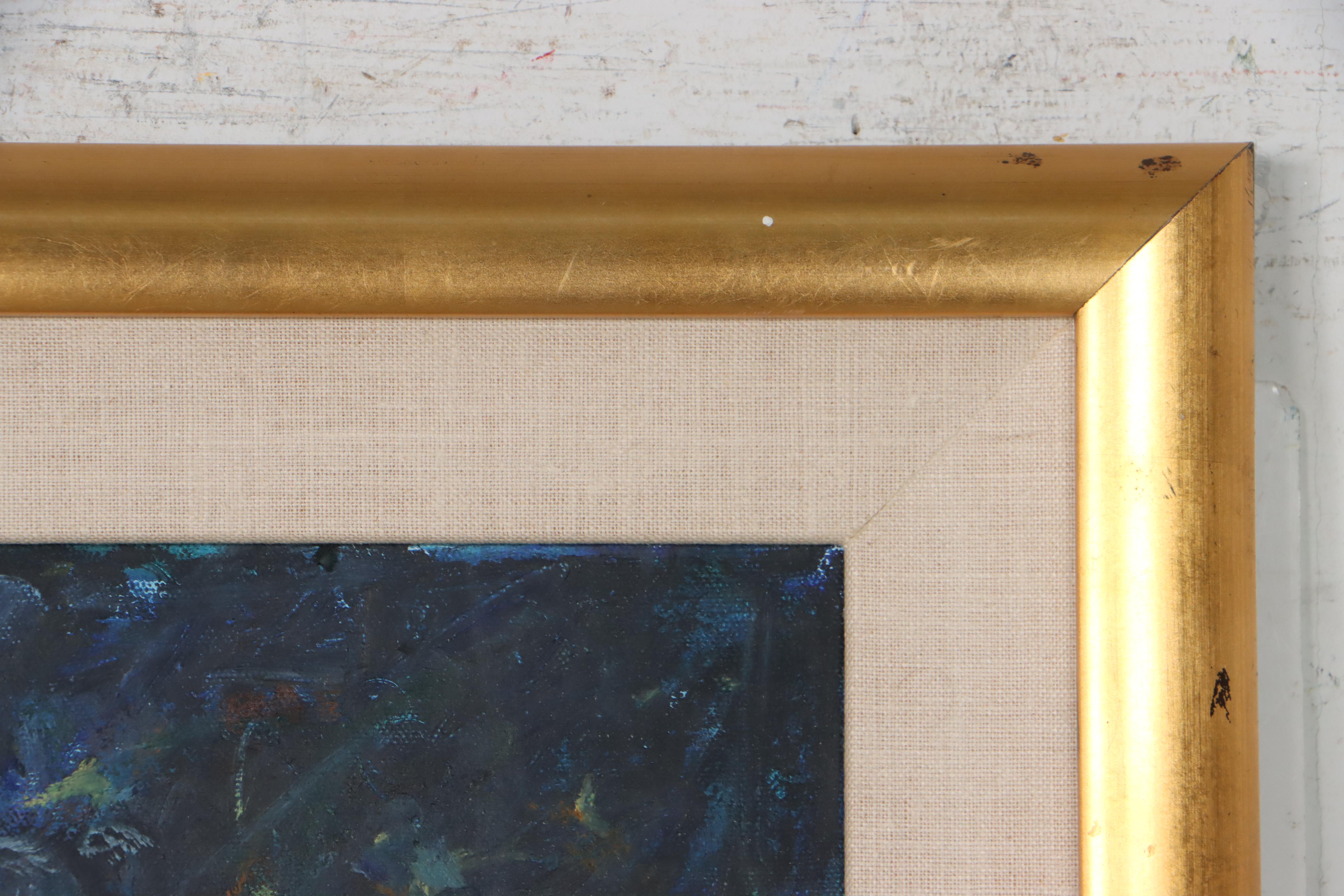 Attributed to M. Katherine Hurley Landscape Oil Painting of Meadow