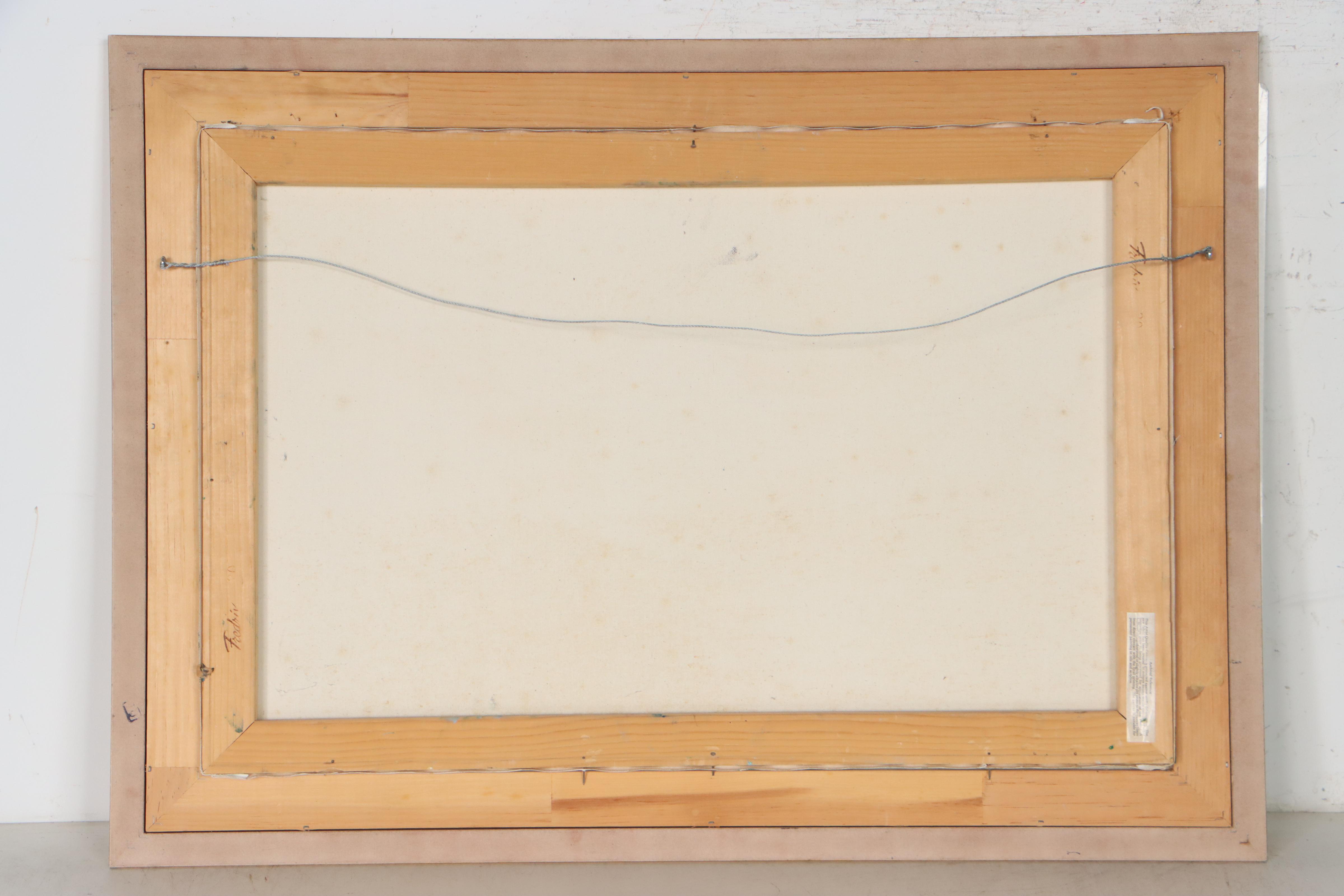 Attributed to M. Katherine Hurley Landscape Oil Painting of Meadow