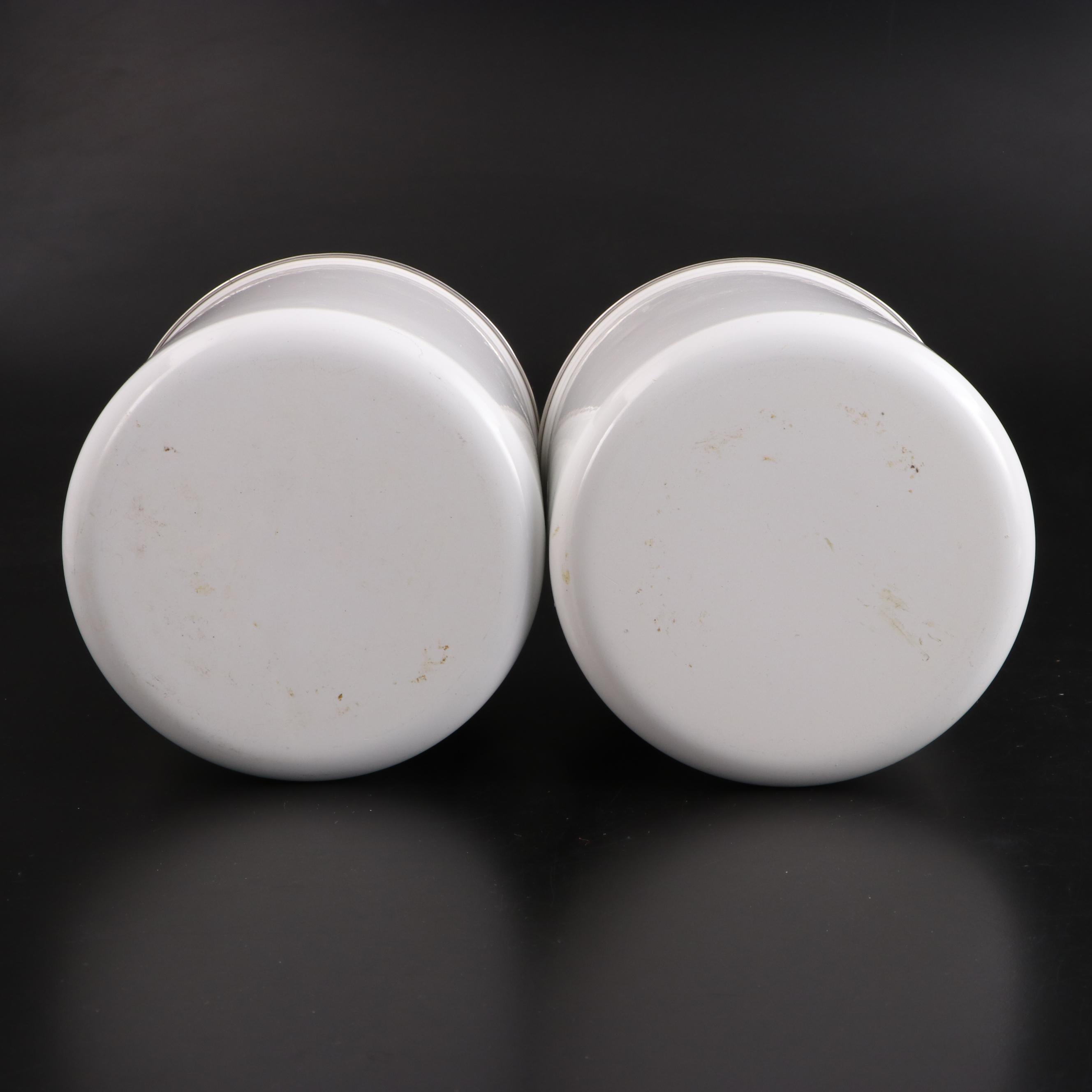 Chantal Stainless Whistling Tea Kettle and Enameled Canister Set