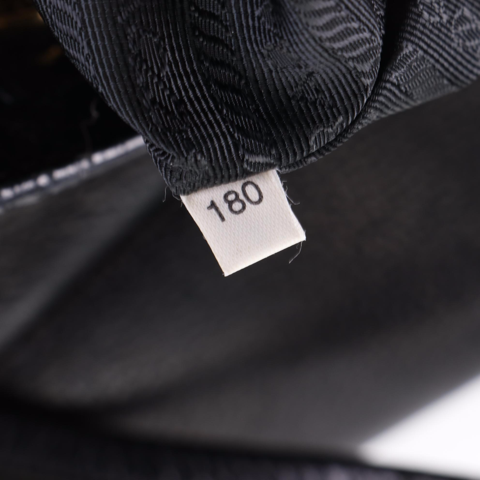 Prada Large Slim Shoulder Tote in Black Deerskin Leather