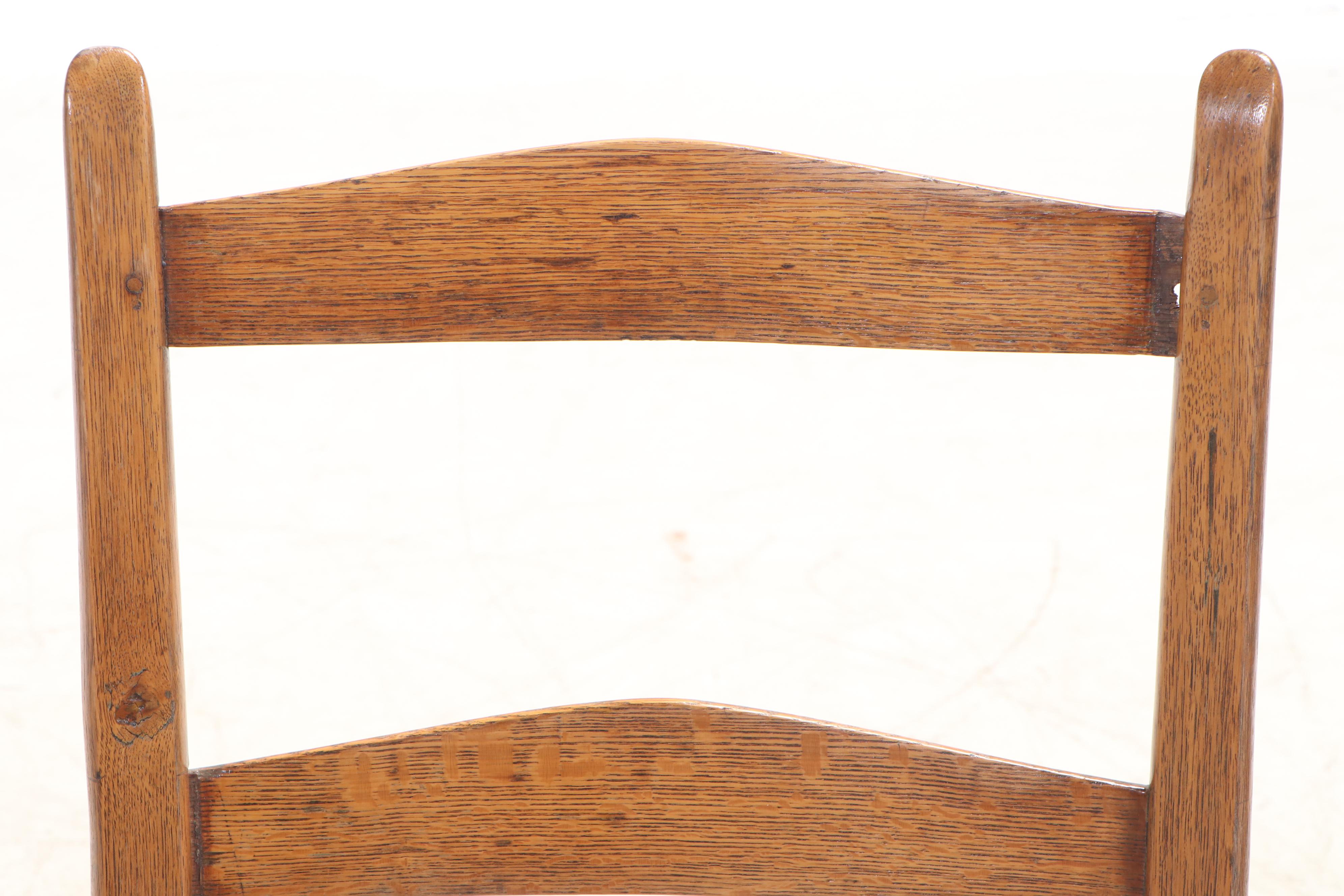 Antique Hickory Rocking Chair with Herringbone Woven Seat