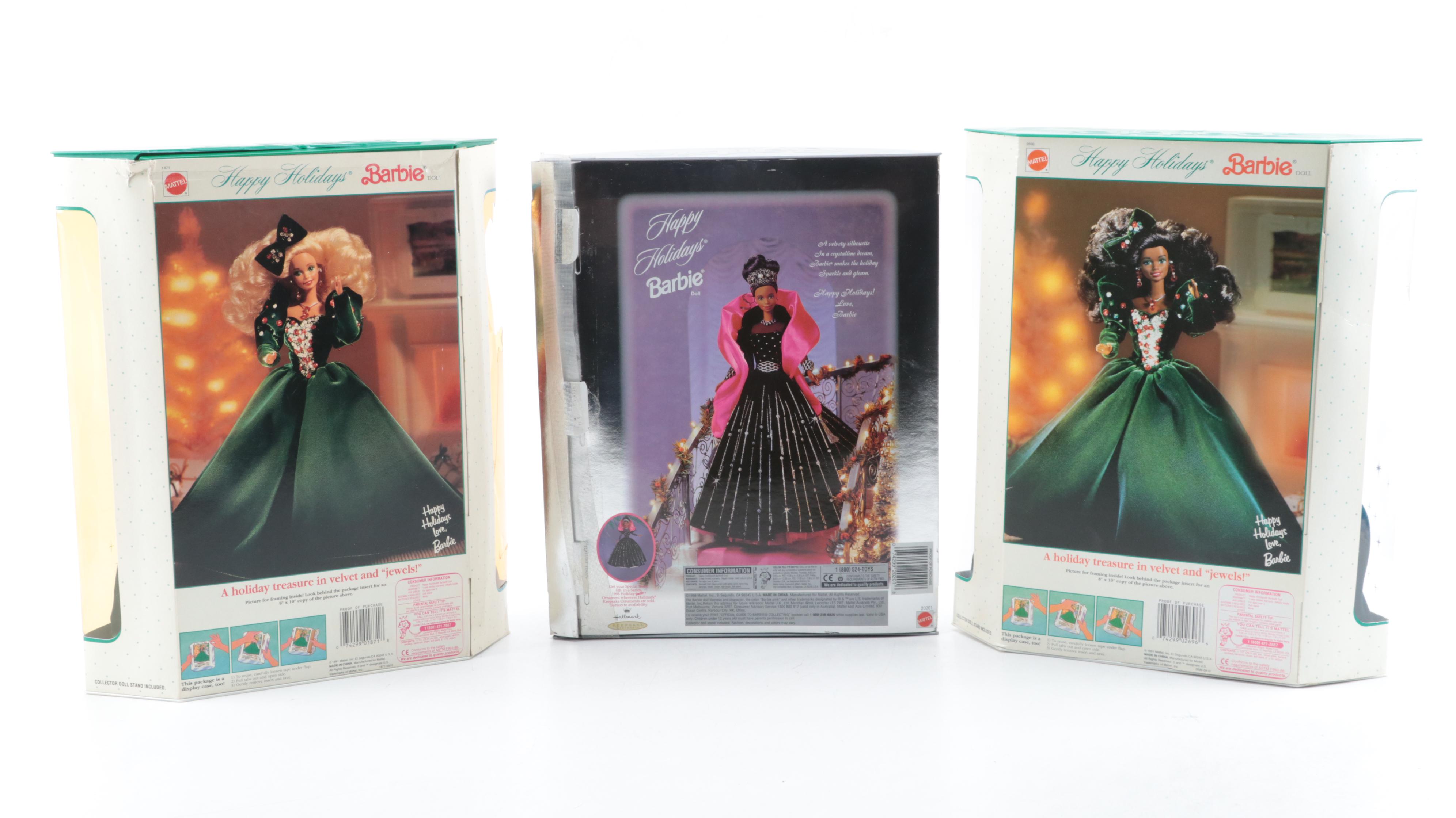 Mattel "Victorian Elegance" with  Special Edition "Happy Holidays" Barbies