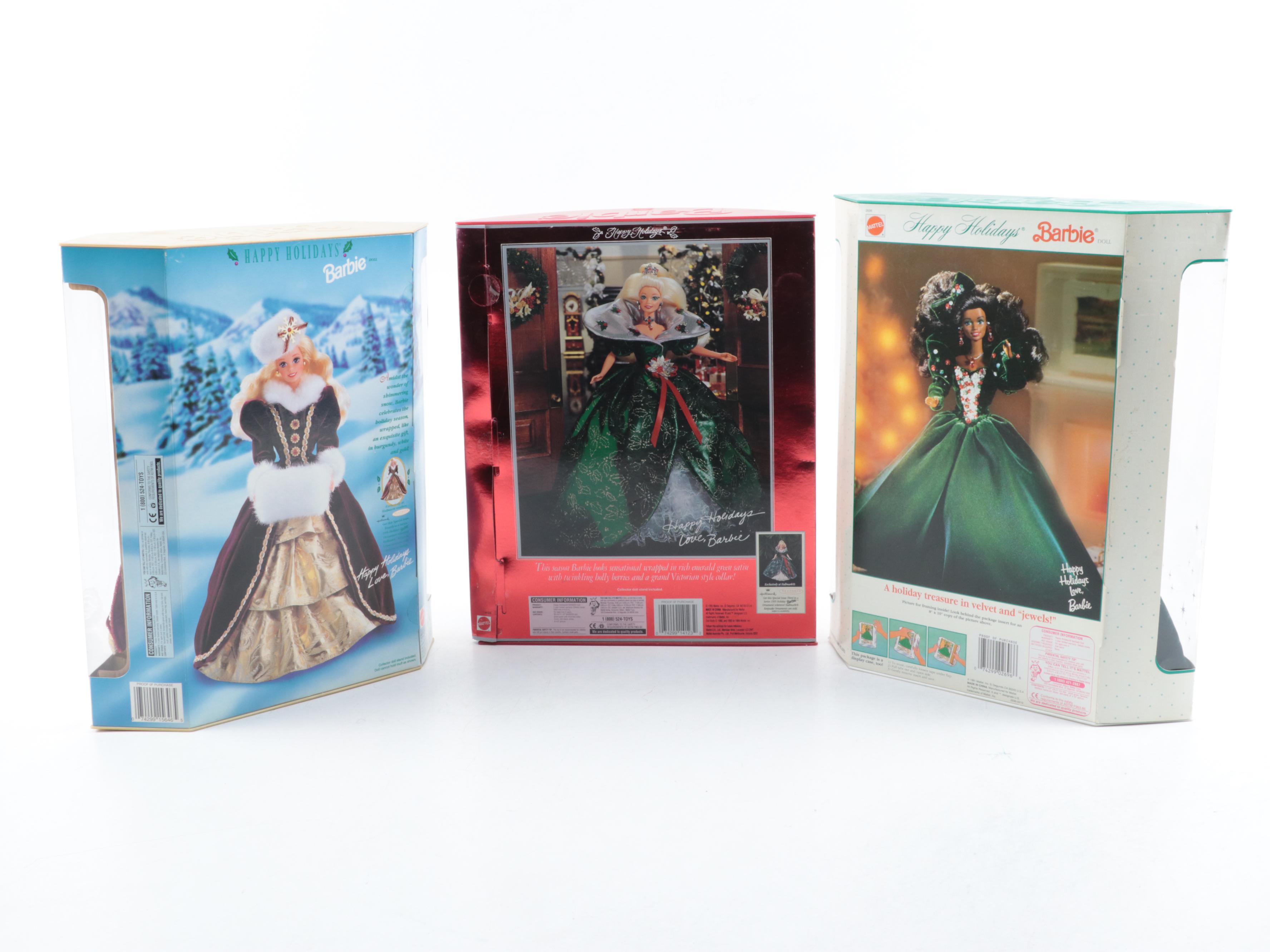 Mattel "Victorian Elegance" with  Special Edition "Happy Holidays" Barbies