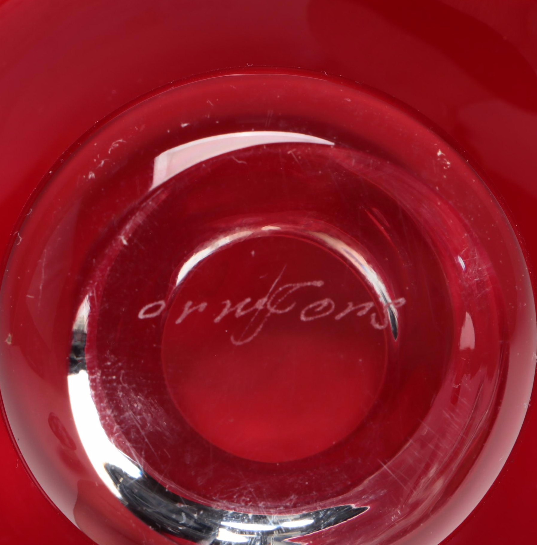 Orrefors Glass Mushrooms with Murano Style Glassware