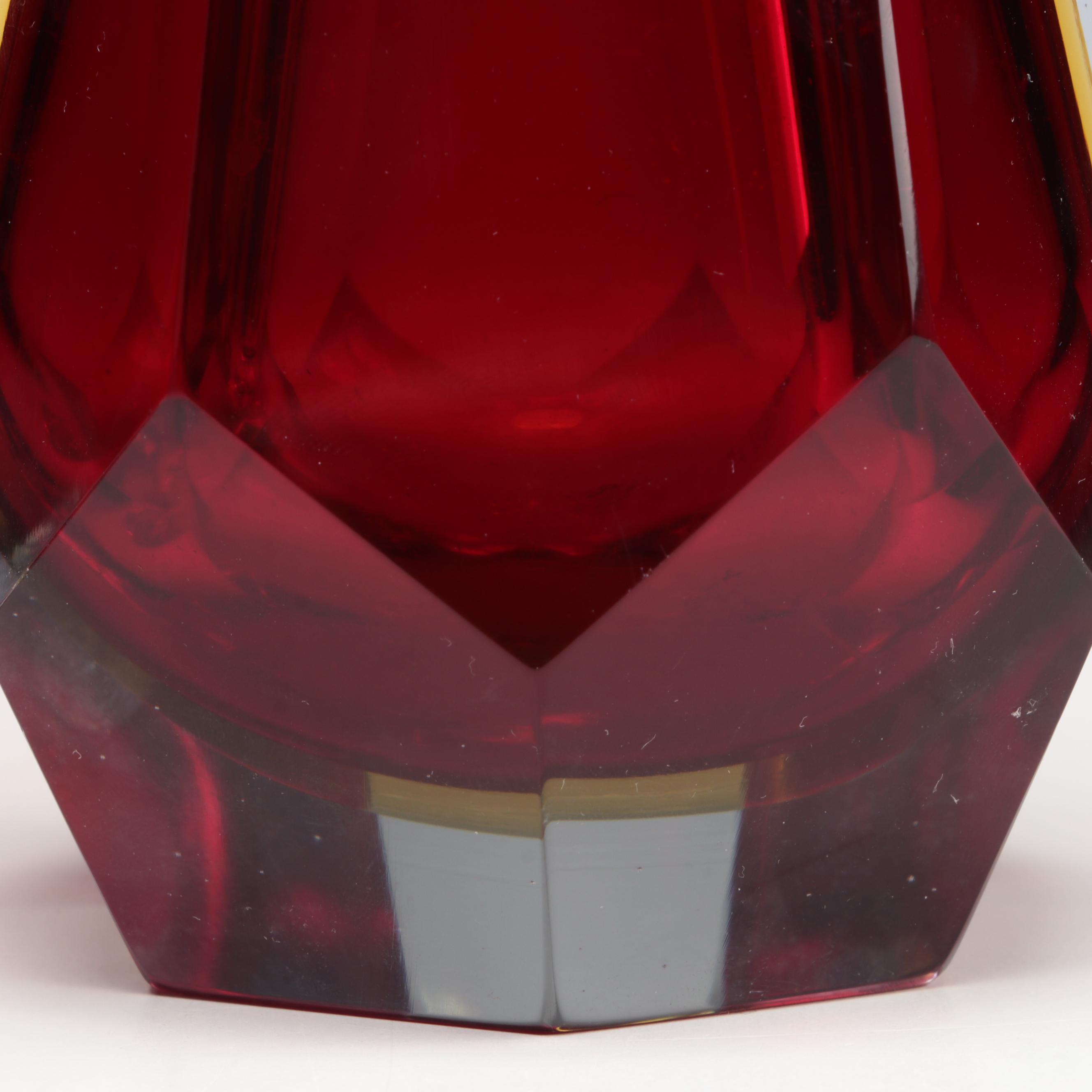 Orrefors Glass Mushrooms with Murano Style Glassware