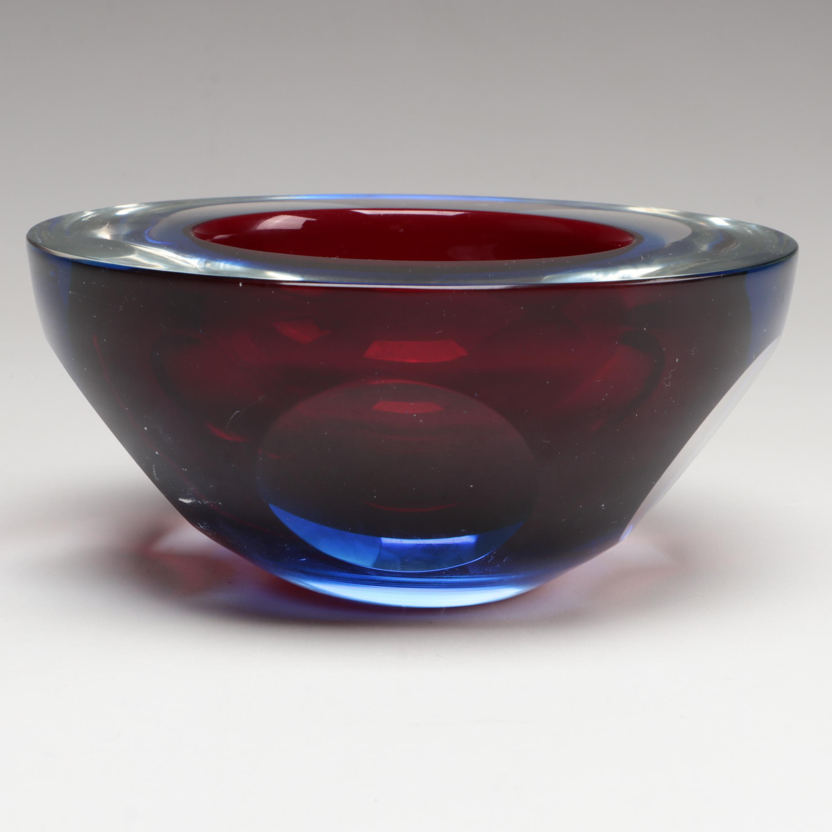 Orrefors Glass Mushrooms with Murano Style Glassware