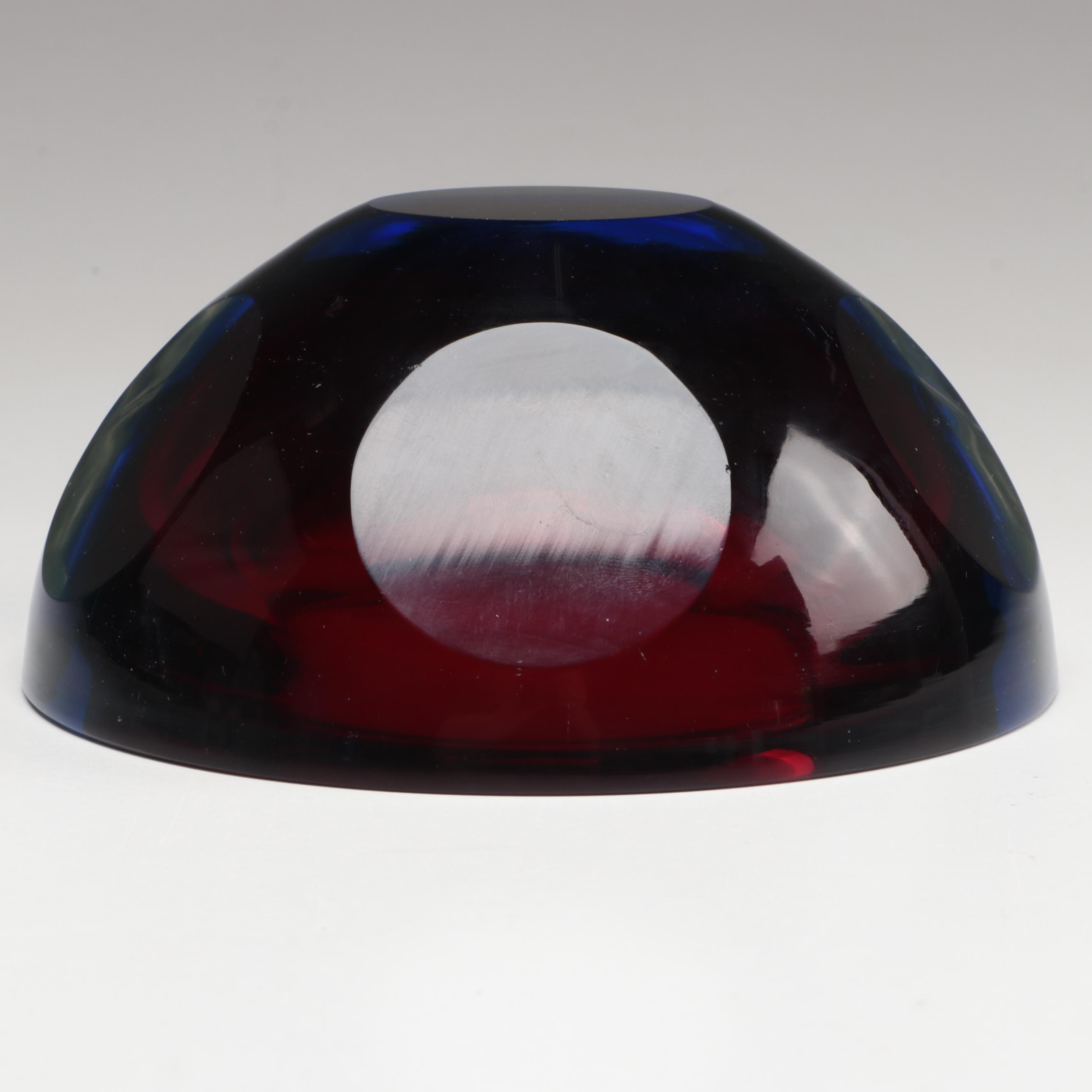 Orrefors Glass Mushrooms with Murano Style Glassware