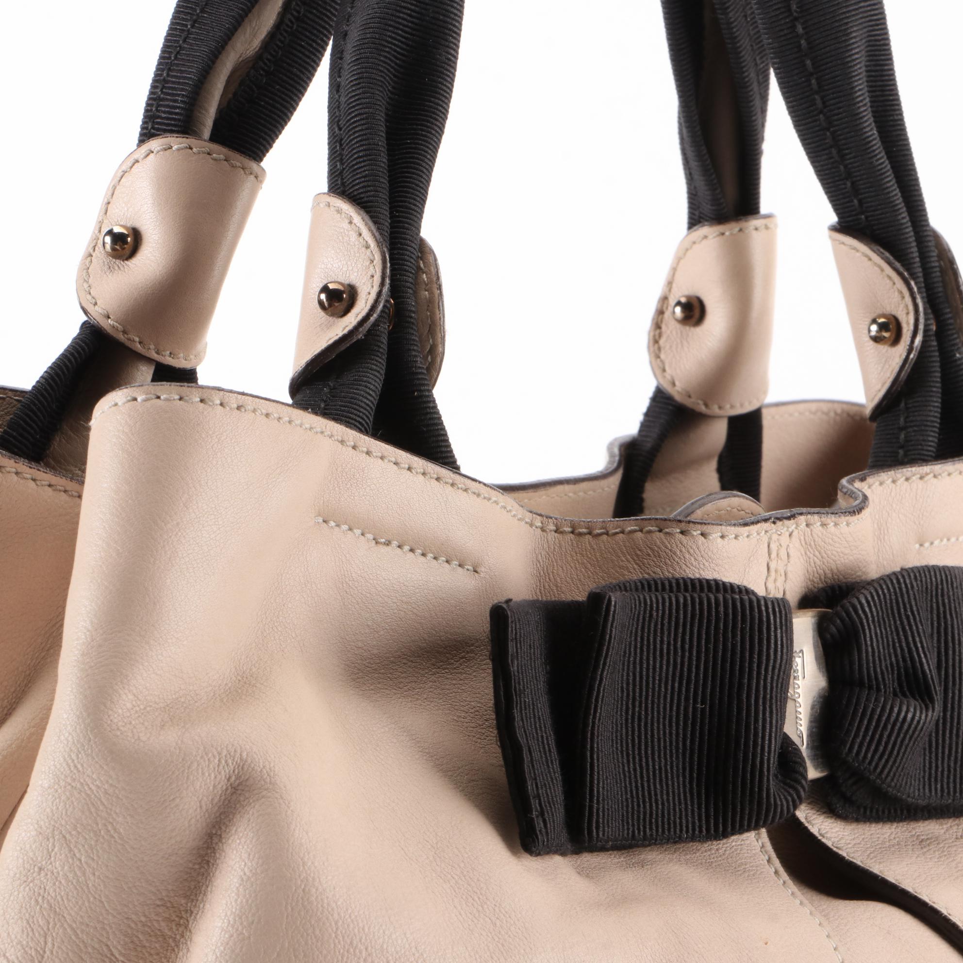 Salvatore Ferragamo Vara Bow Shoulder Bag in Calfskin Leather