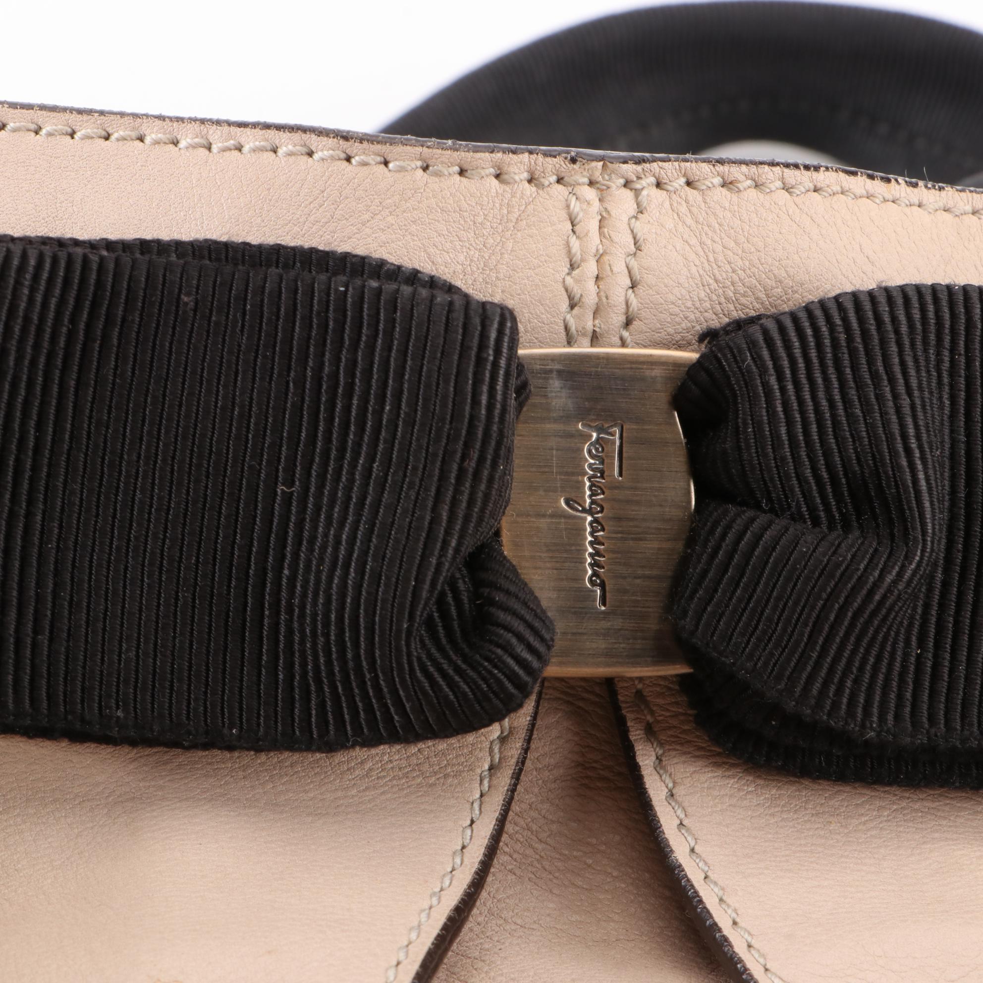 Salvatore Ferragamo Vara Bow Shoulder Bag in Calfskin Leather