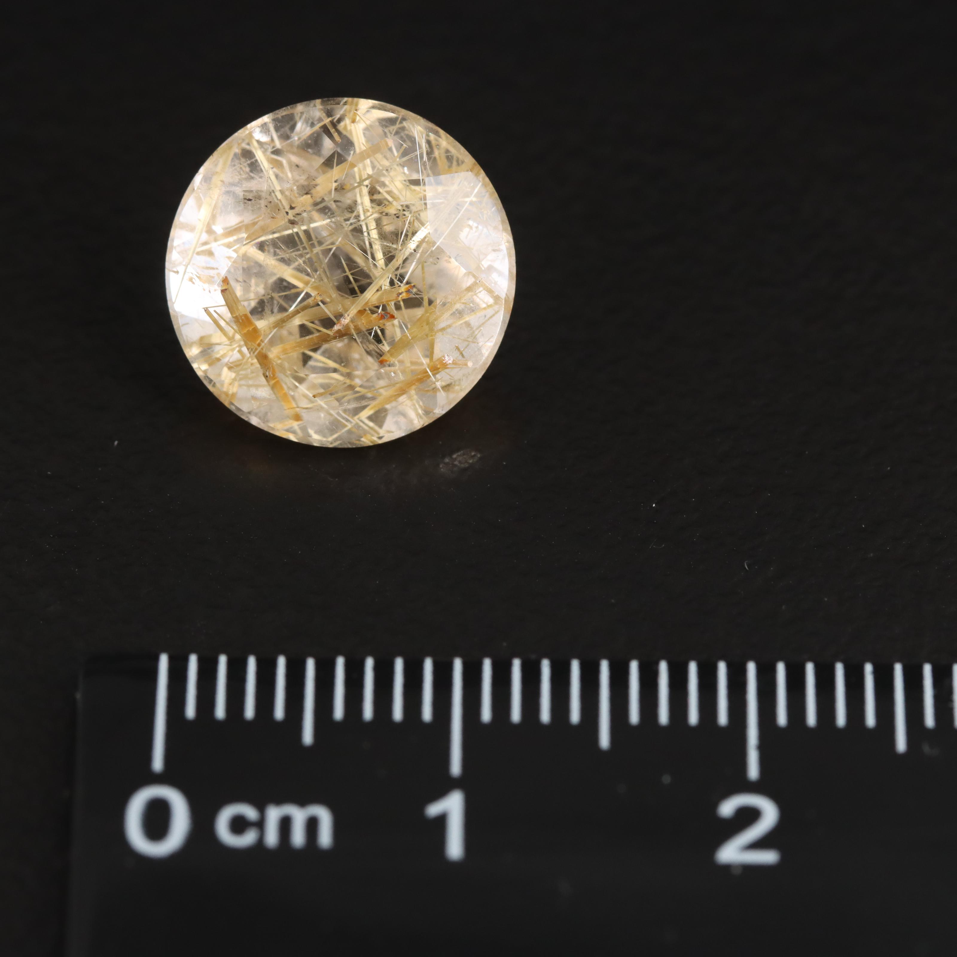 Loose 5.70 Round Faceted Rutilated Quartz