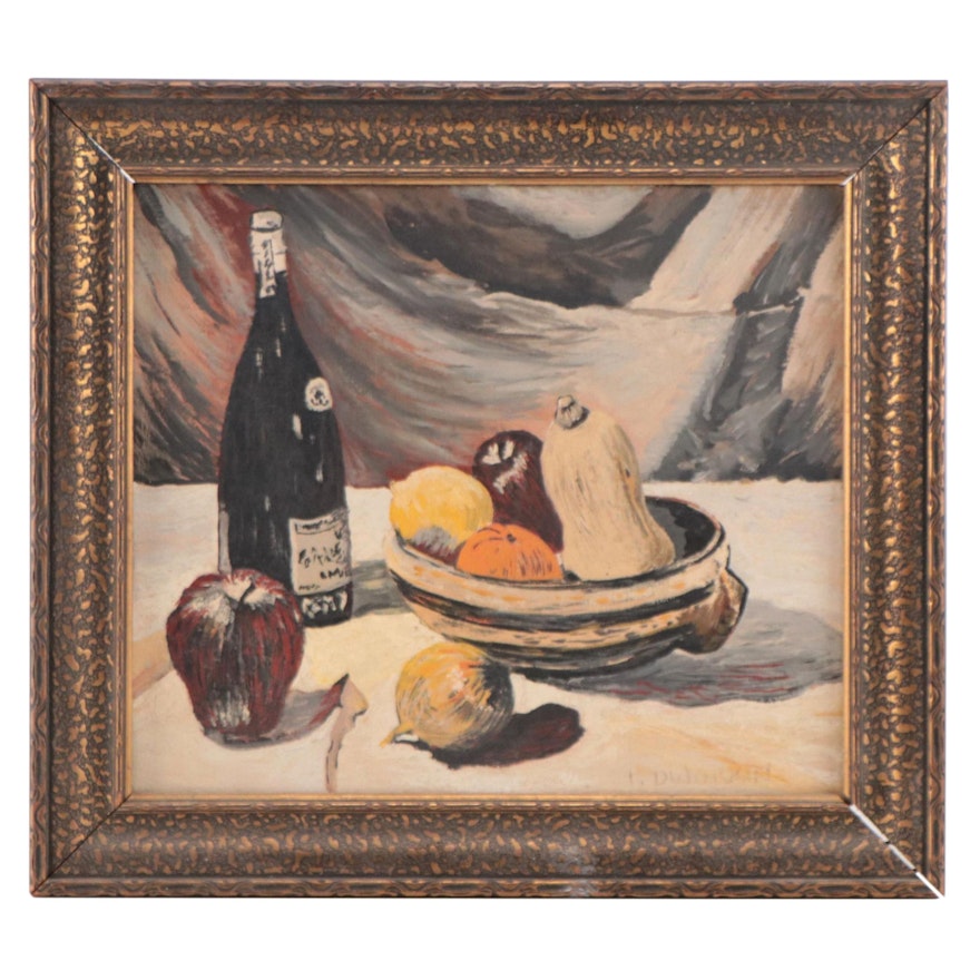 I. Dworkin Still Life Oil Painting, Mid-20th Century