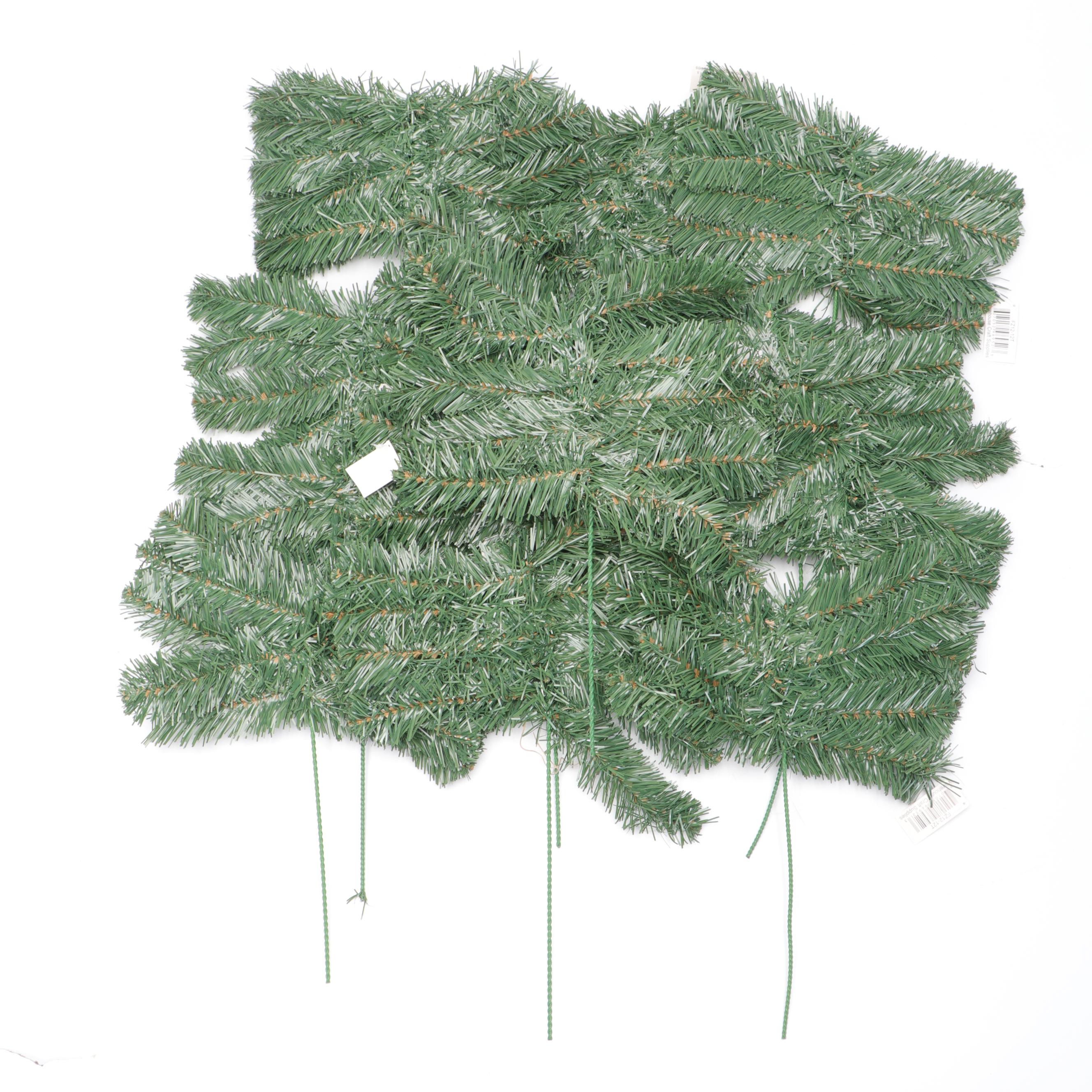 Paint and Glitter-Decorated Branches with Table Wreaths and More Christmas Décor