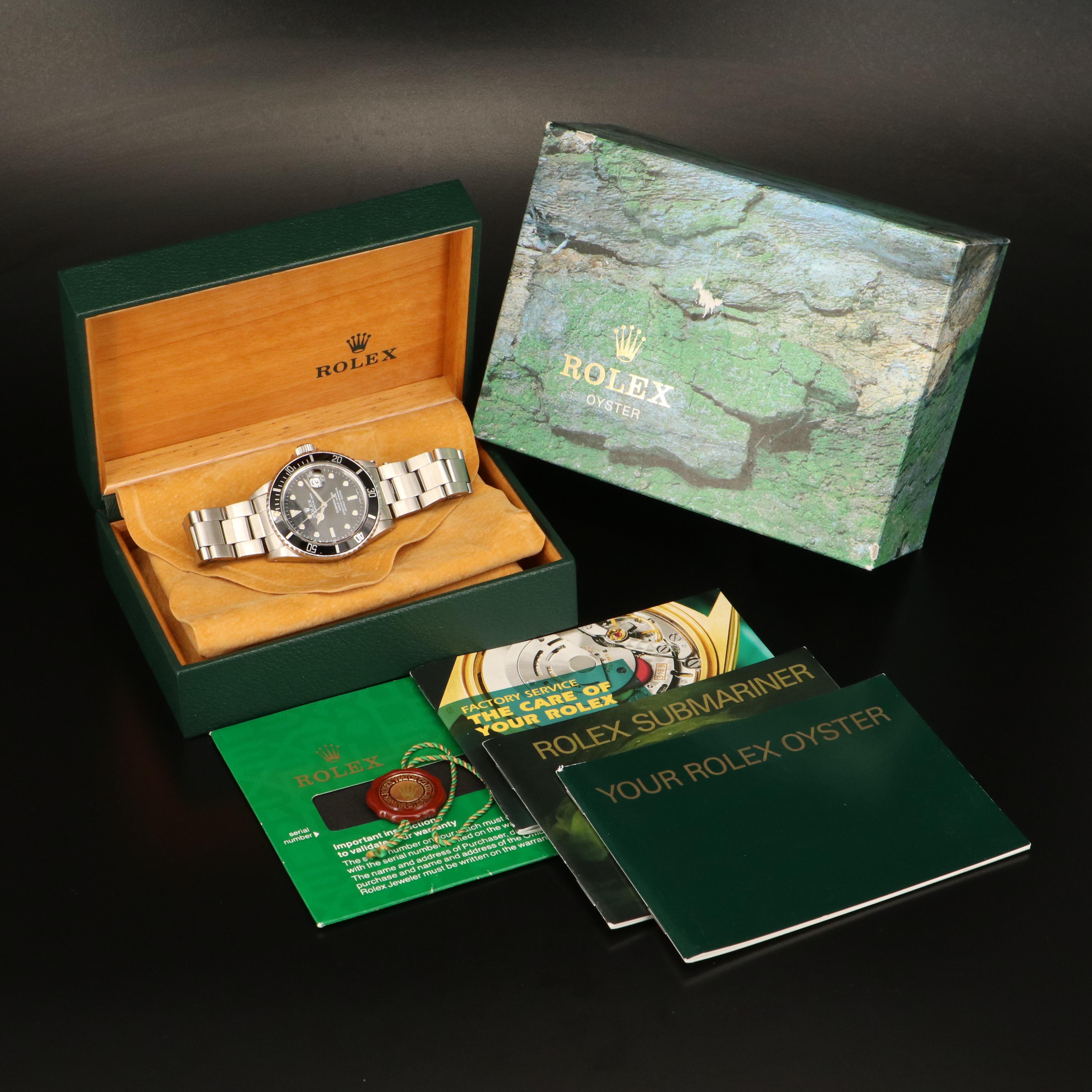 1983 Rolex Submariner Date 16800 Stainless Steel Automatic Watch