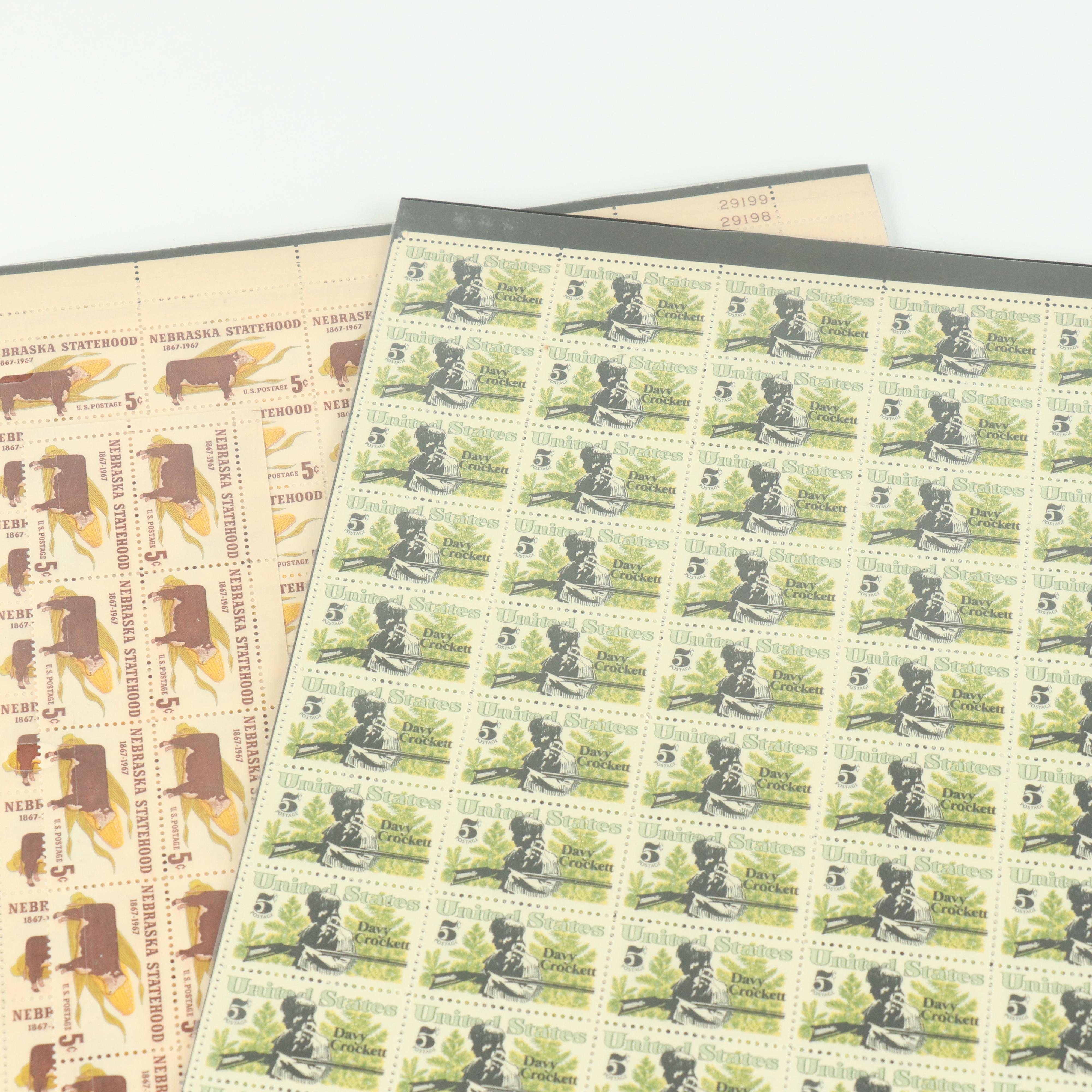 Thirty Vintage U.S. Postage Stamp Sheets