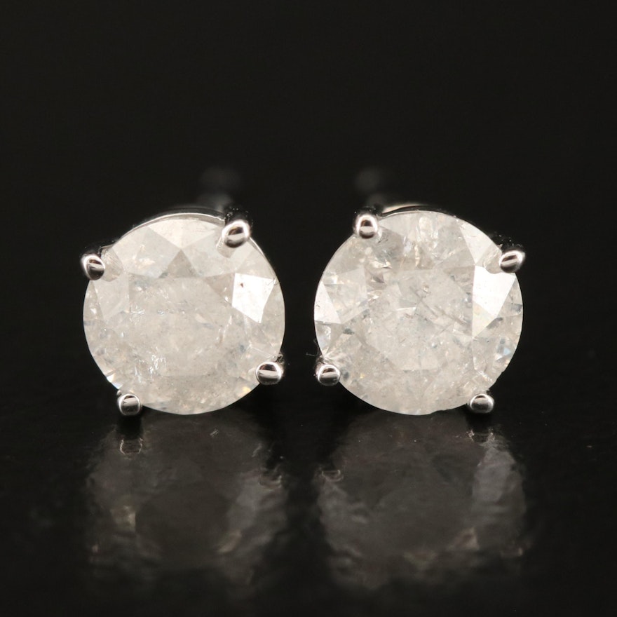 14K 0.90 CTW Stud Earrings