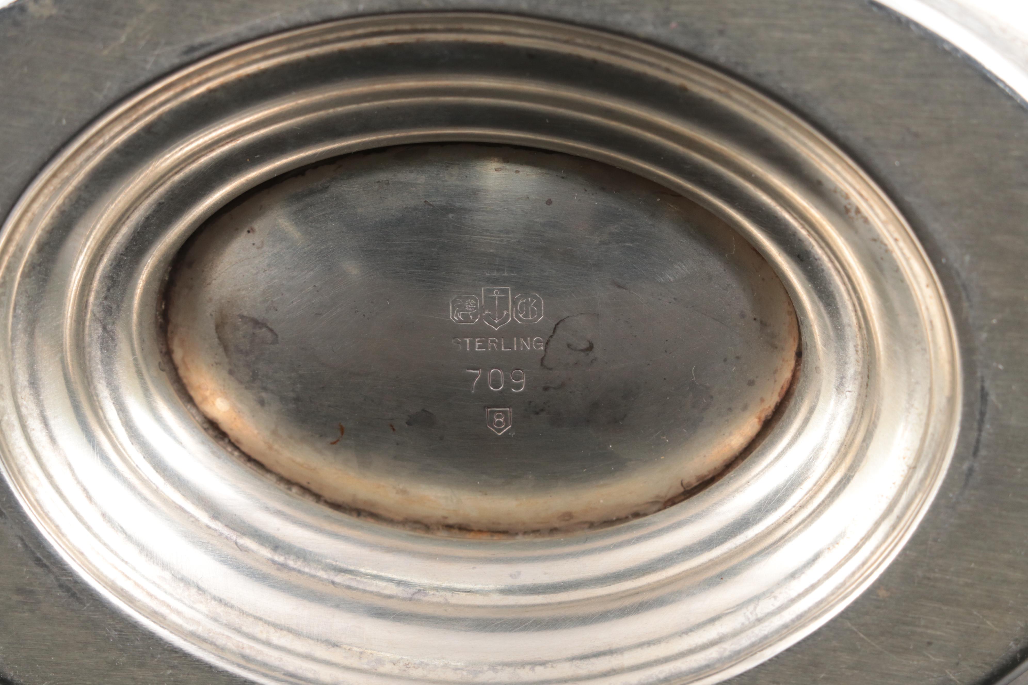 Gorham Sterling Silver Gravy Boat with Silver Plate Water Pitcher