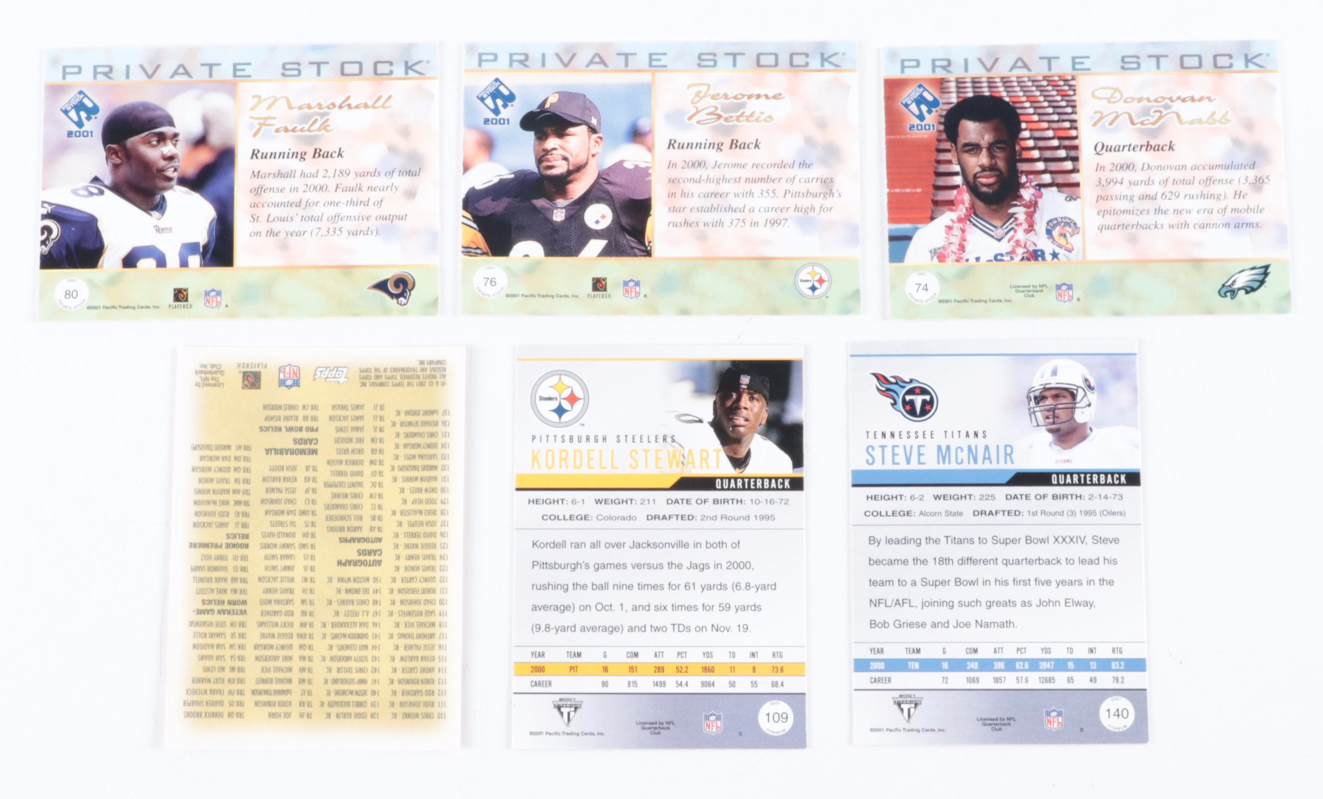 Topps, Other Football Cards with Rookies, McNair, Faulk, Inserts, 1990s–2000s