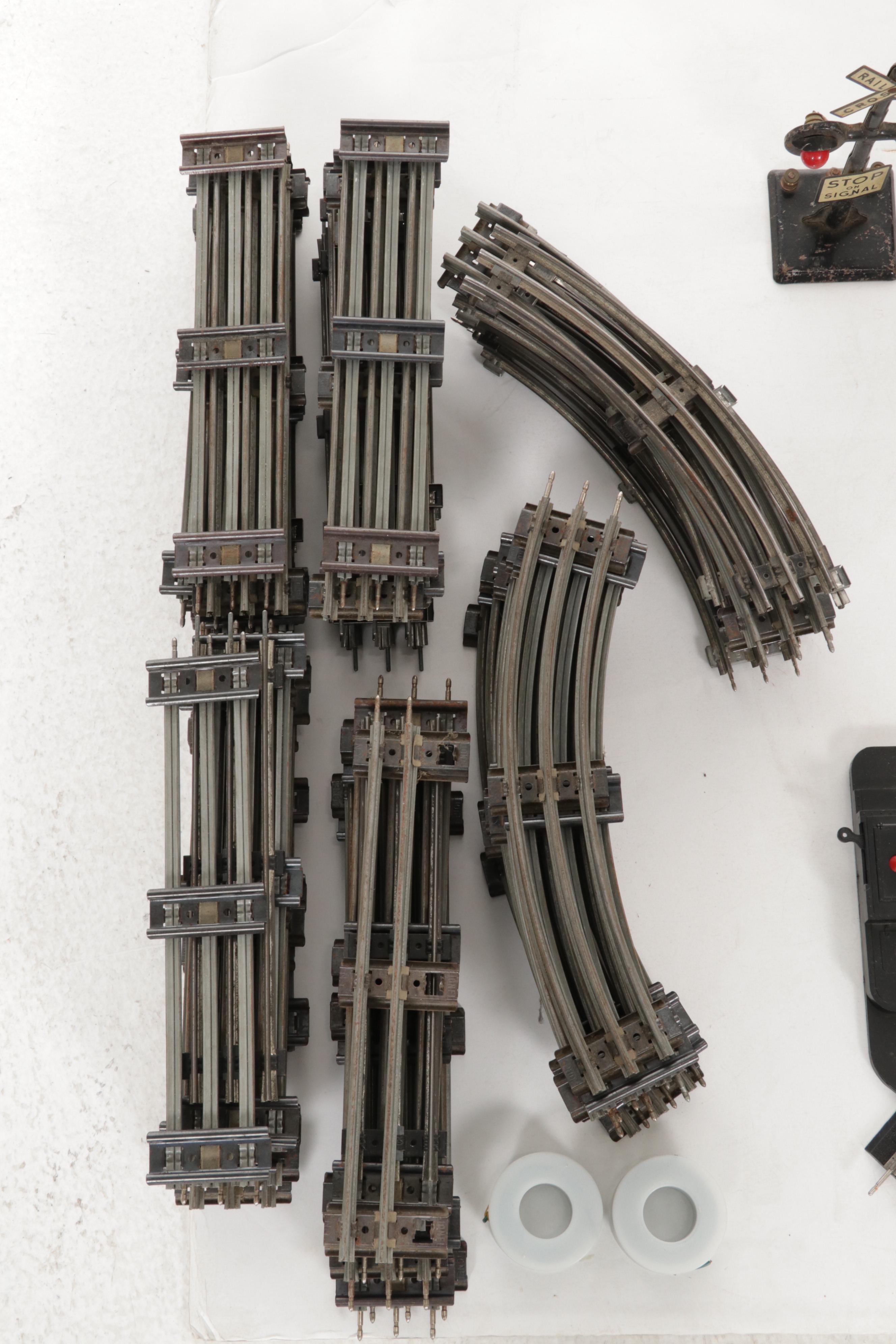 Lionel Post-War O Scale Model Train Cars, Track and Books