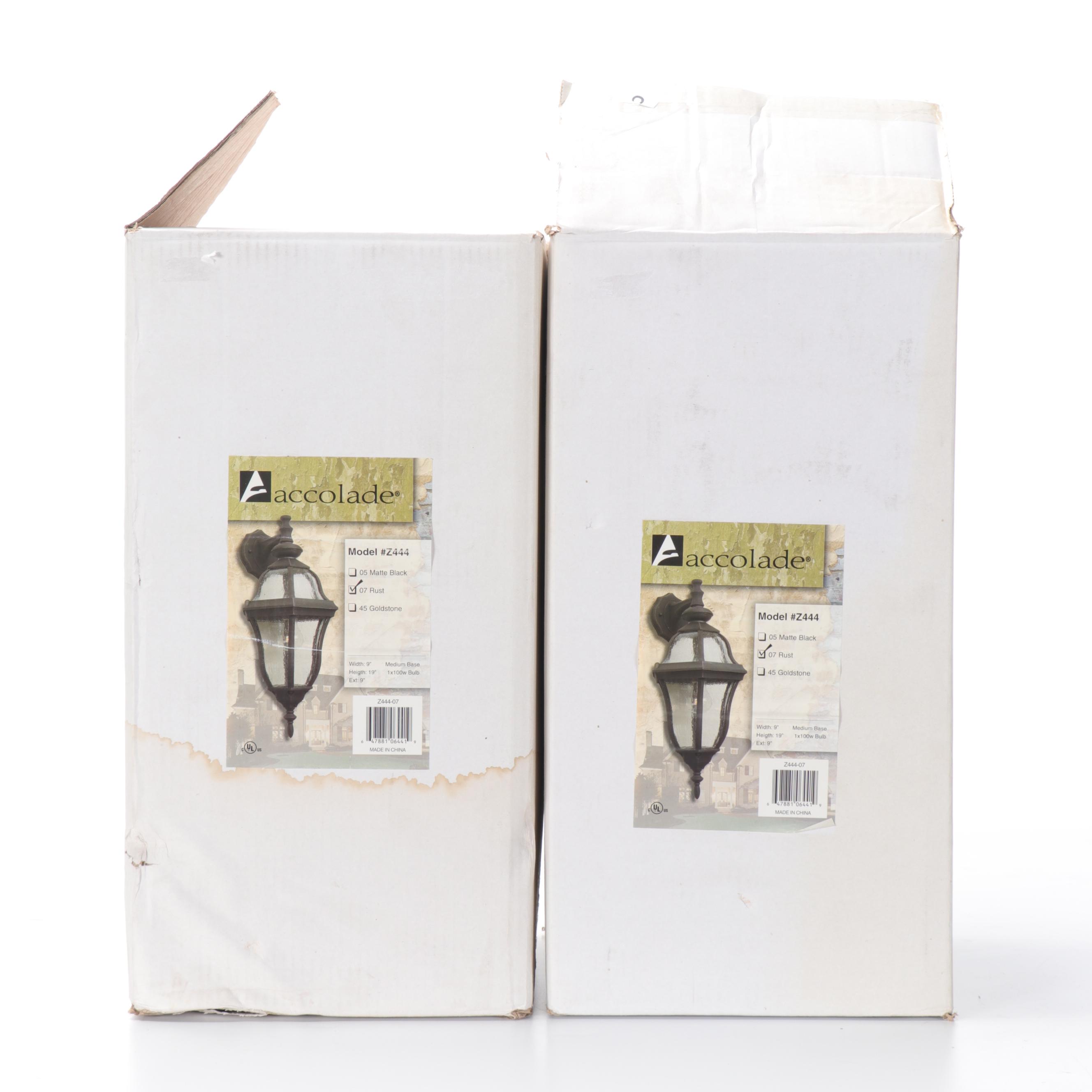 Accolade Rust Colored Outdoor Wall Lighting