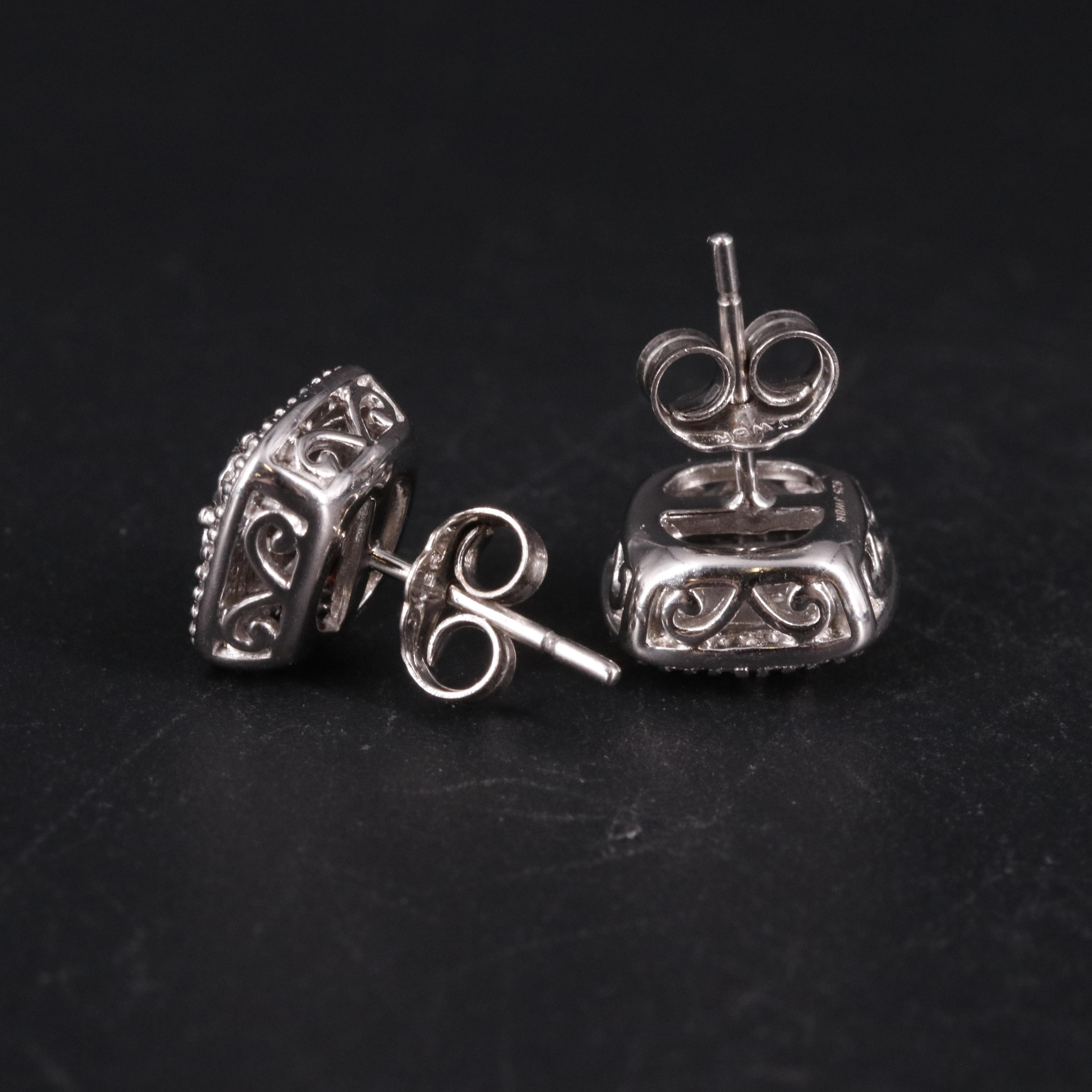 Sterling 0.01 CTW Diamond Stud Earrings