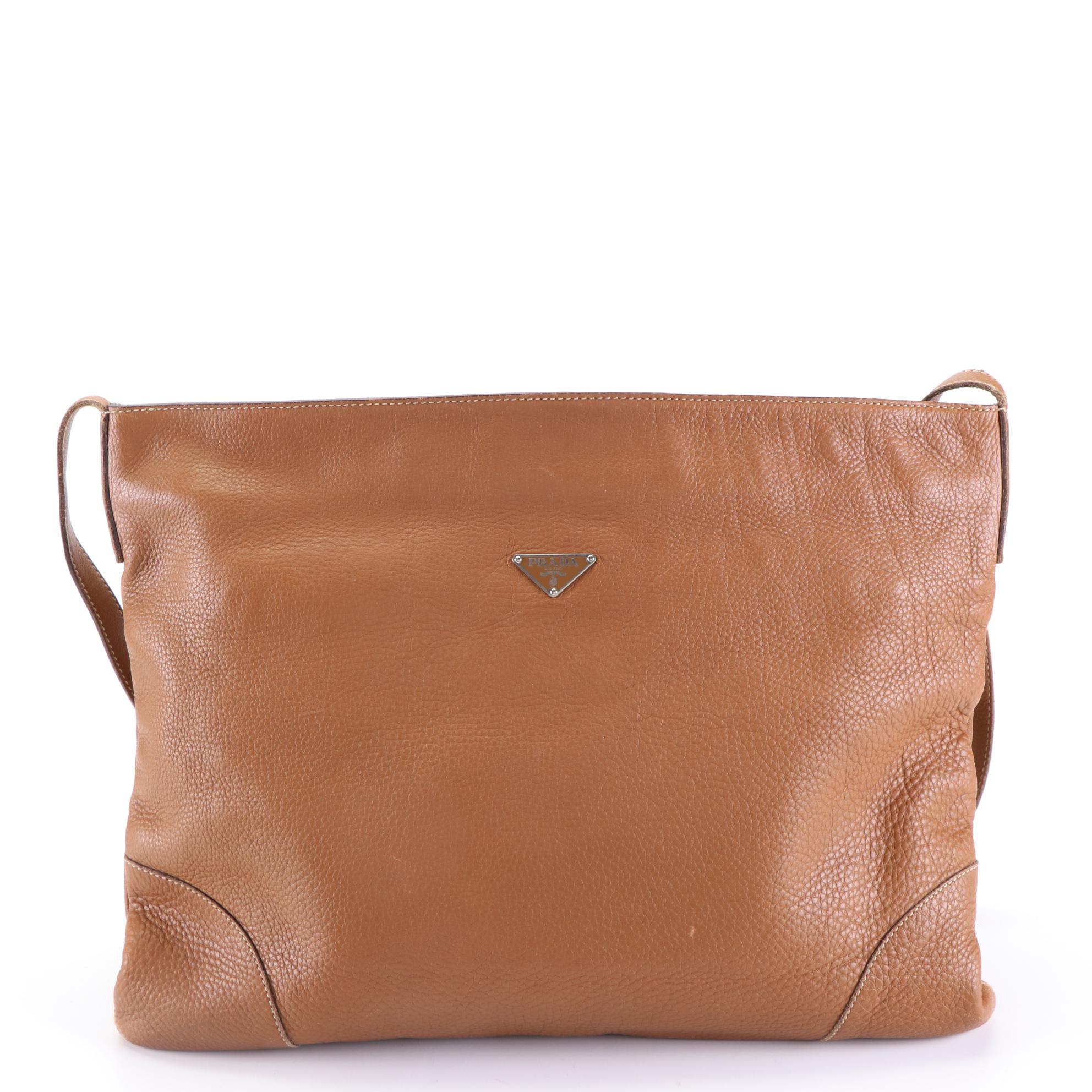 Prada Grained Leather Shoulder Bag