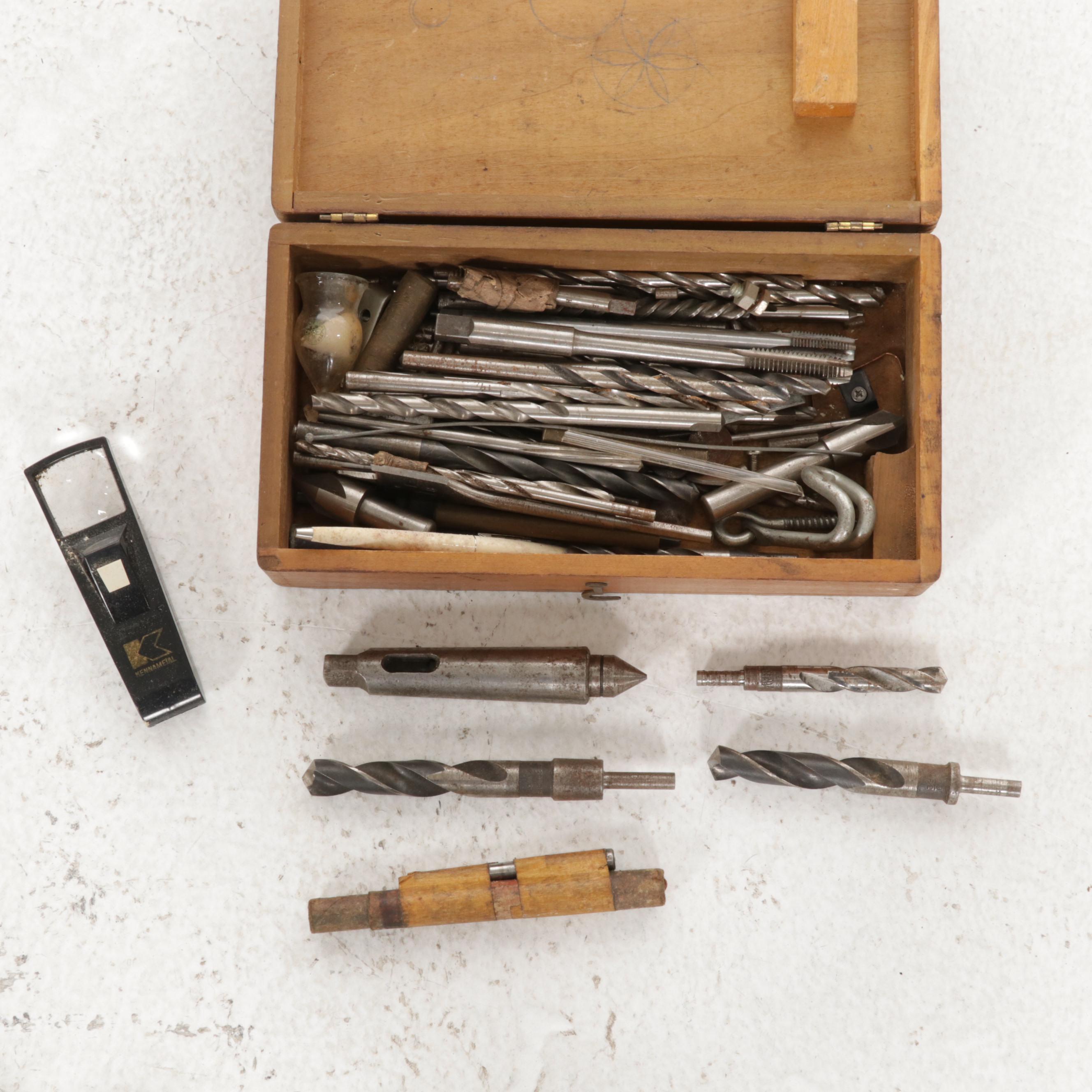 Wood and Steel Walk-Behind Garden Plow with Tools, Mid to Late 20th Century