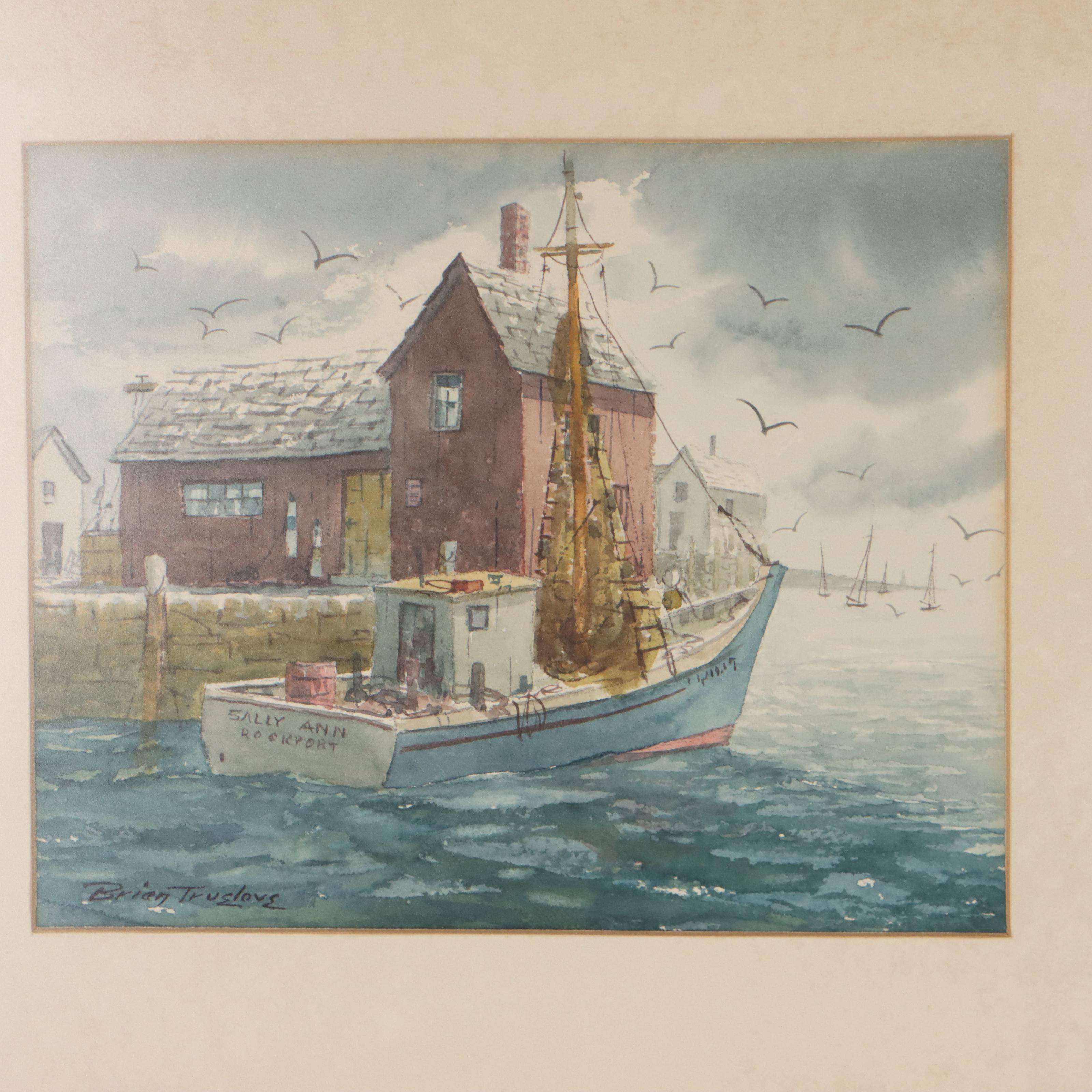 Brian Truelove Nautical Watercolor Paintings of Ships